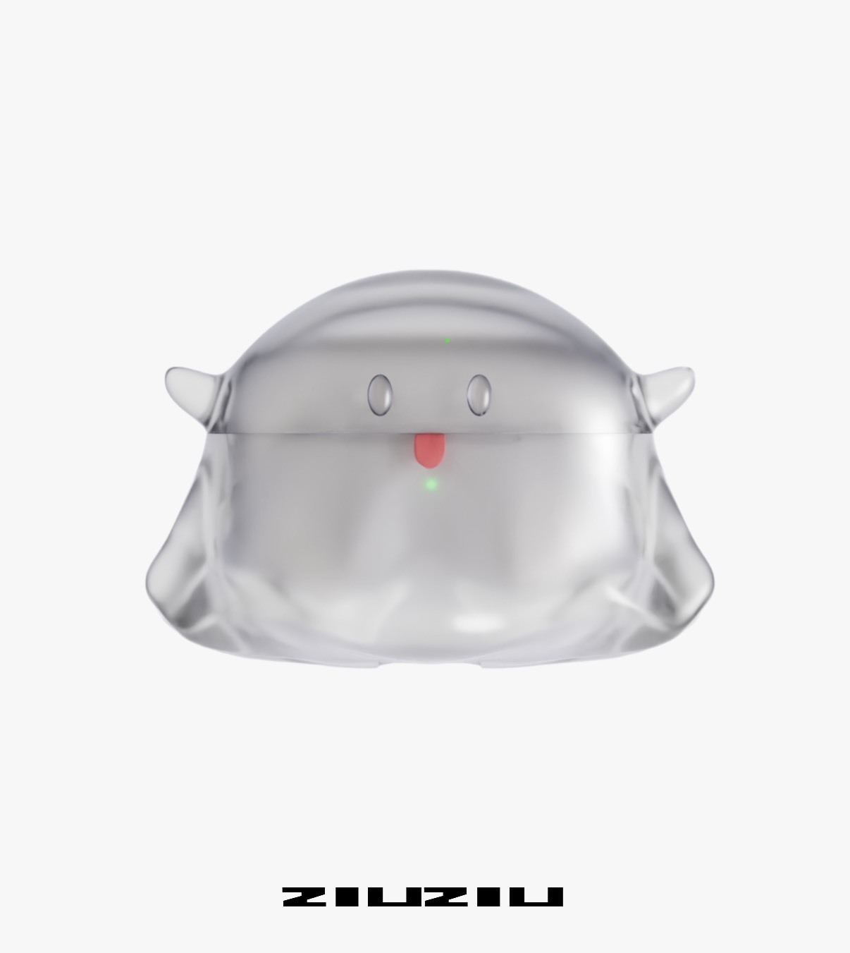 小幽靈吐舌頭透明耳機殼