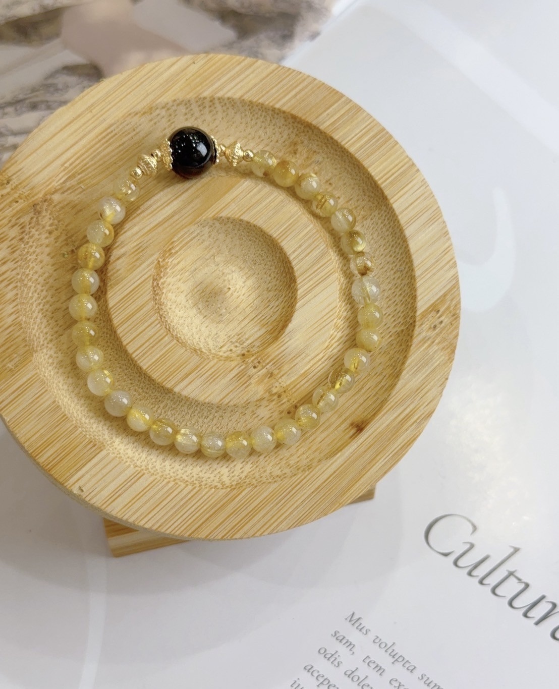 金玉滿堂｜金運石/鈦晶水晶手鍊