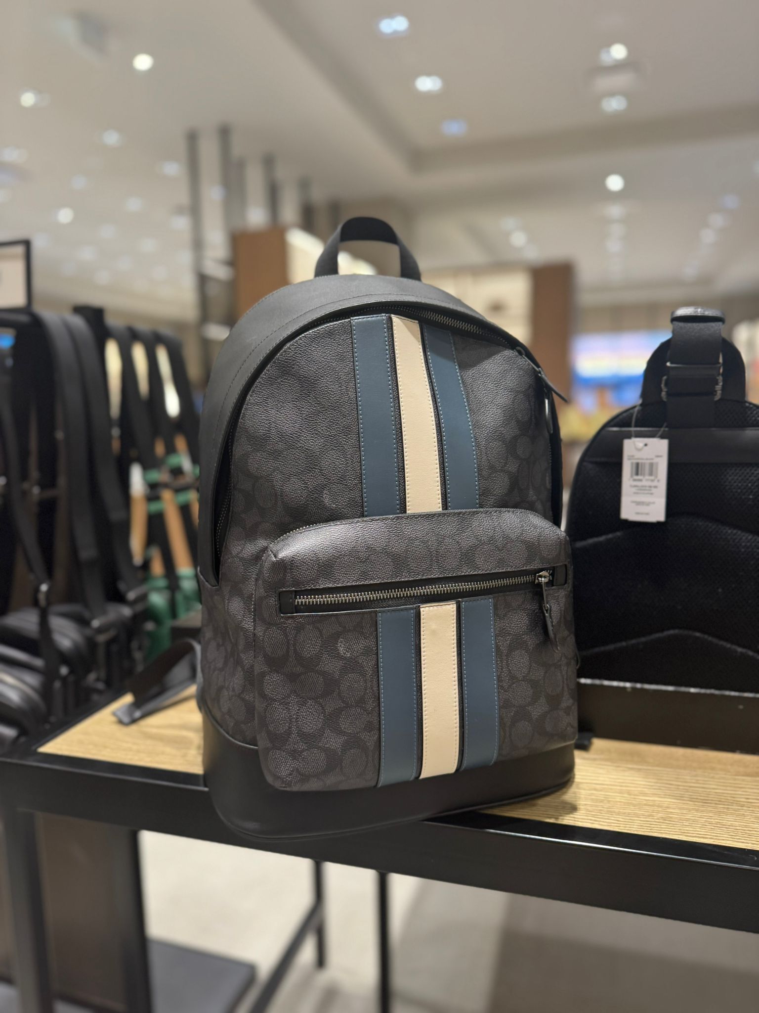 Coach West Backpack In Signature Canvas With Varsity St