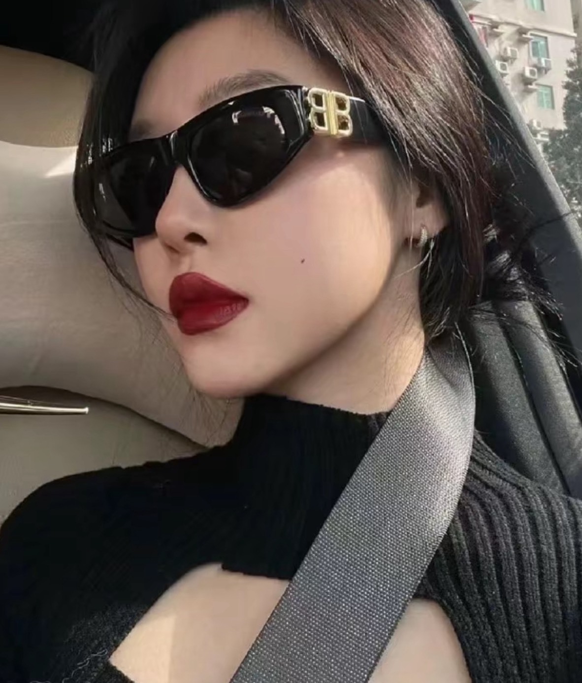 Balenciaga 潮酷長方形太陽眼鏡 GD同款 權志龍 G-DRAGON