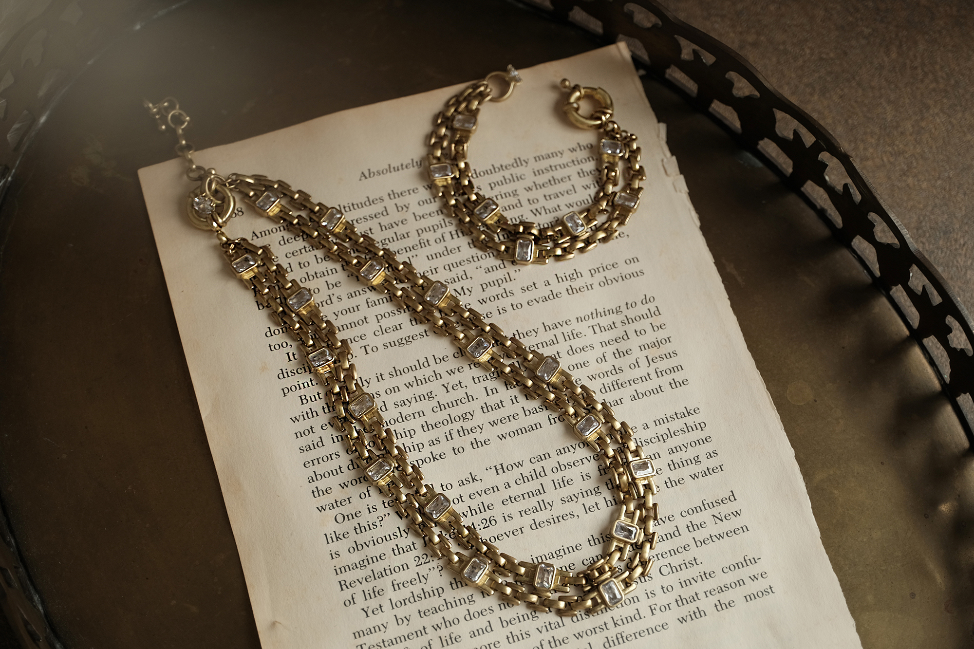 黃銅飾品, 項鍊, 個性, 黃銅, 鋯石