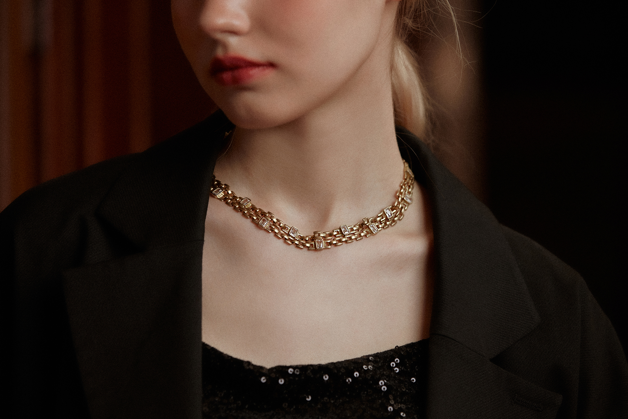 黃銅飾品, 項鍊, 個性, 黃銅, 鋯石