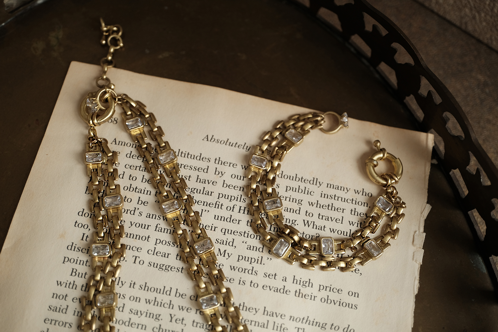 黃銅飾品, 項鍊, 個性, 黃銅, 鋯石