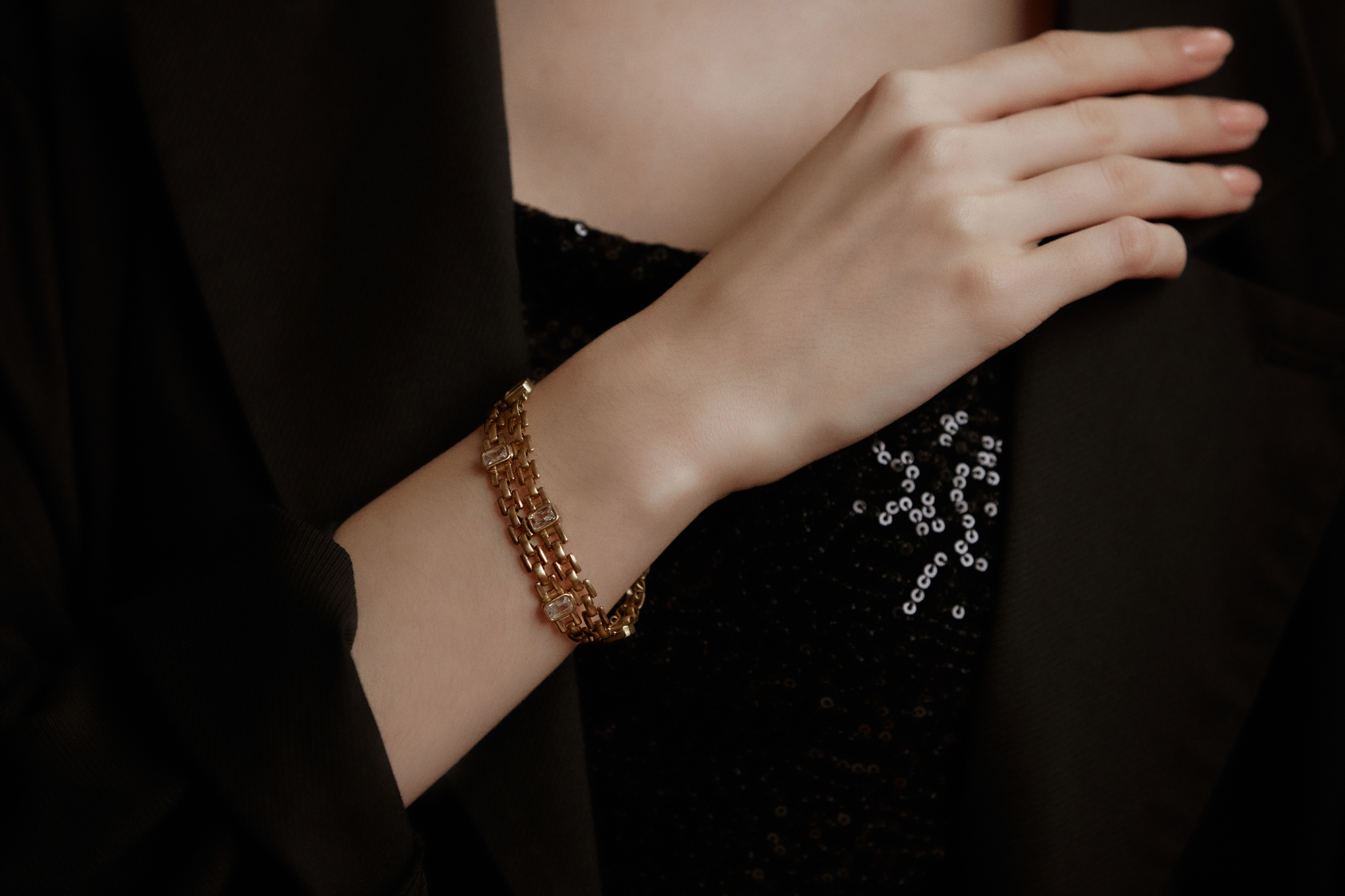 黃銅飾品, 手鍊, 個性, 黃銅, 鋯石