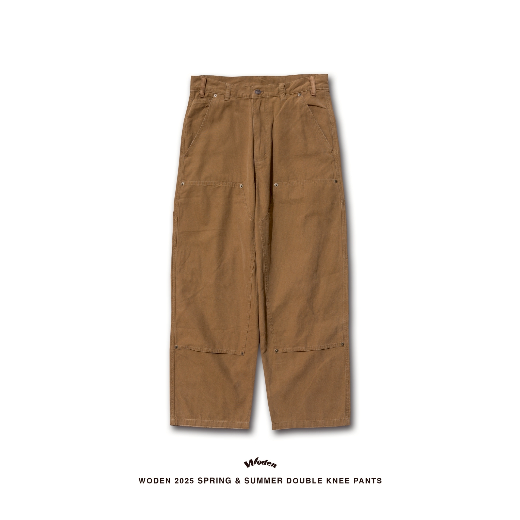 WODEN 2025 Spring & Summer 038 Doubleknee Pants (Camel)