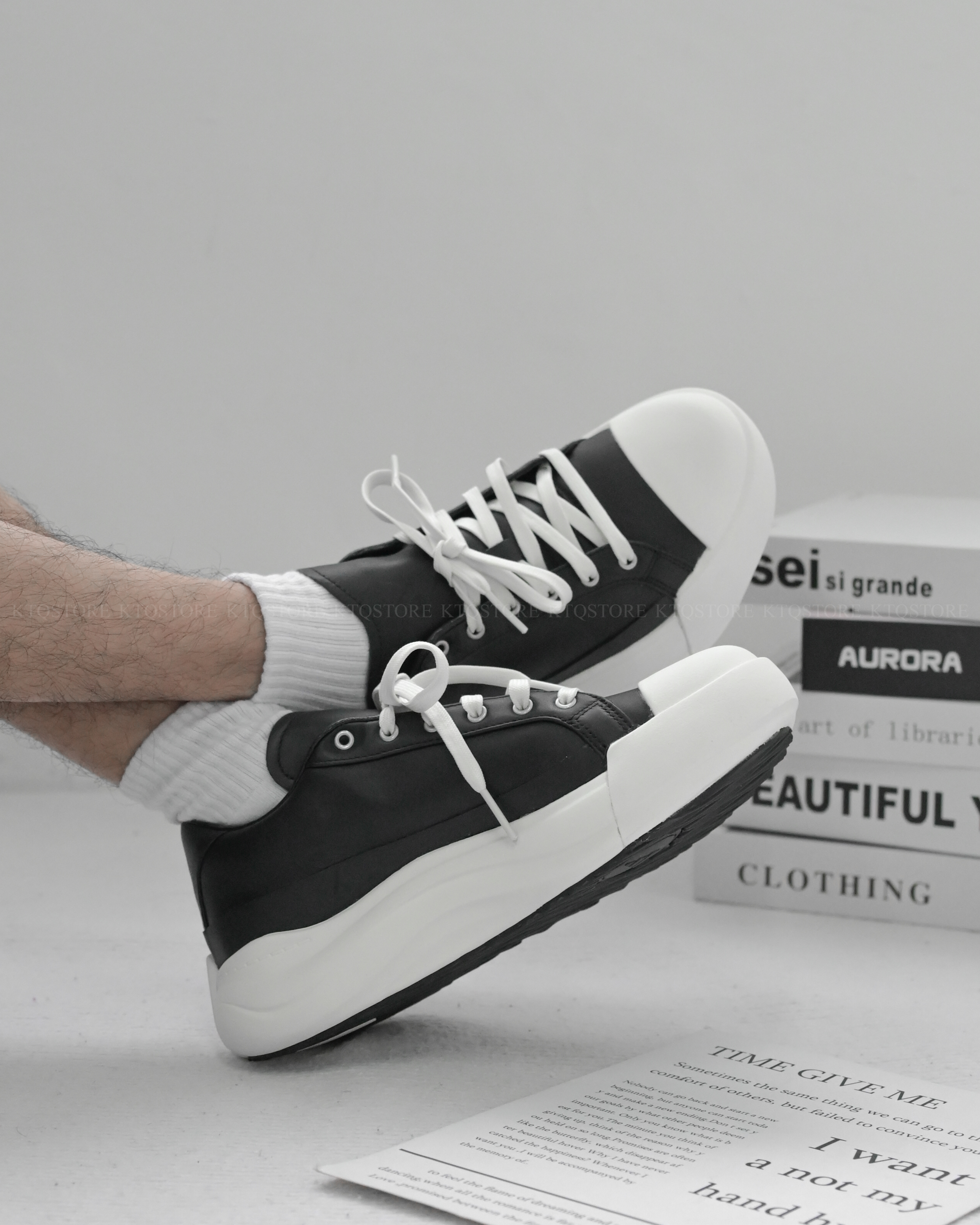 KTQ STORE ‧ Adidas Maxxcourt Pro Fos 黑白色皮革厚底大頭鞋男女同款 JR8350