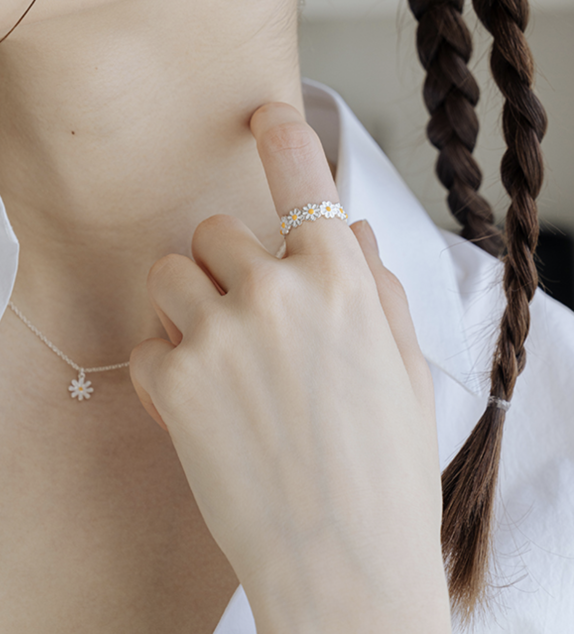 ●SCALETTO● WIL401 Daisy Point Open Ring m1037_1170991 🔥HOT ITEMS🔥 韓國SCALETTO Silver 925 WIL401 Daisy Point