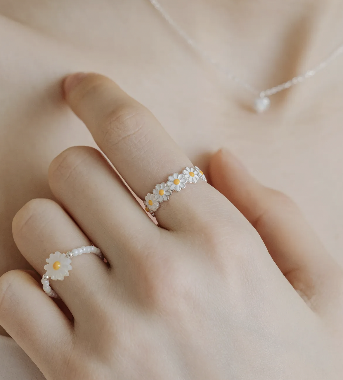 ●SCALETTO● WIL401 Daisy Point Open Ring m1037_1170991 🔥HOT ITEMS🔥 韓國SCALETTO Silver 925 WIL401 Daisy Point