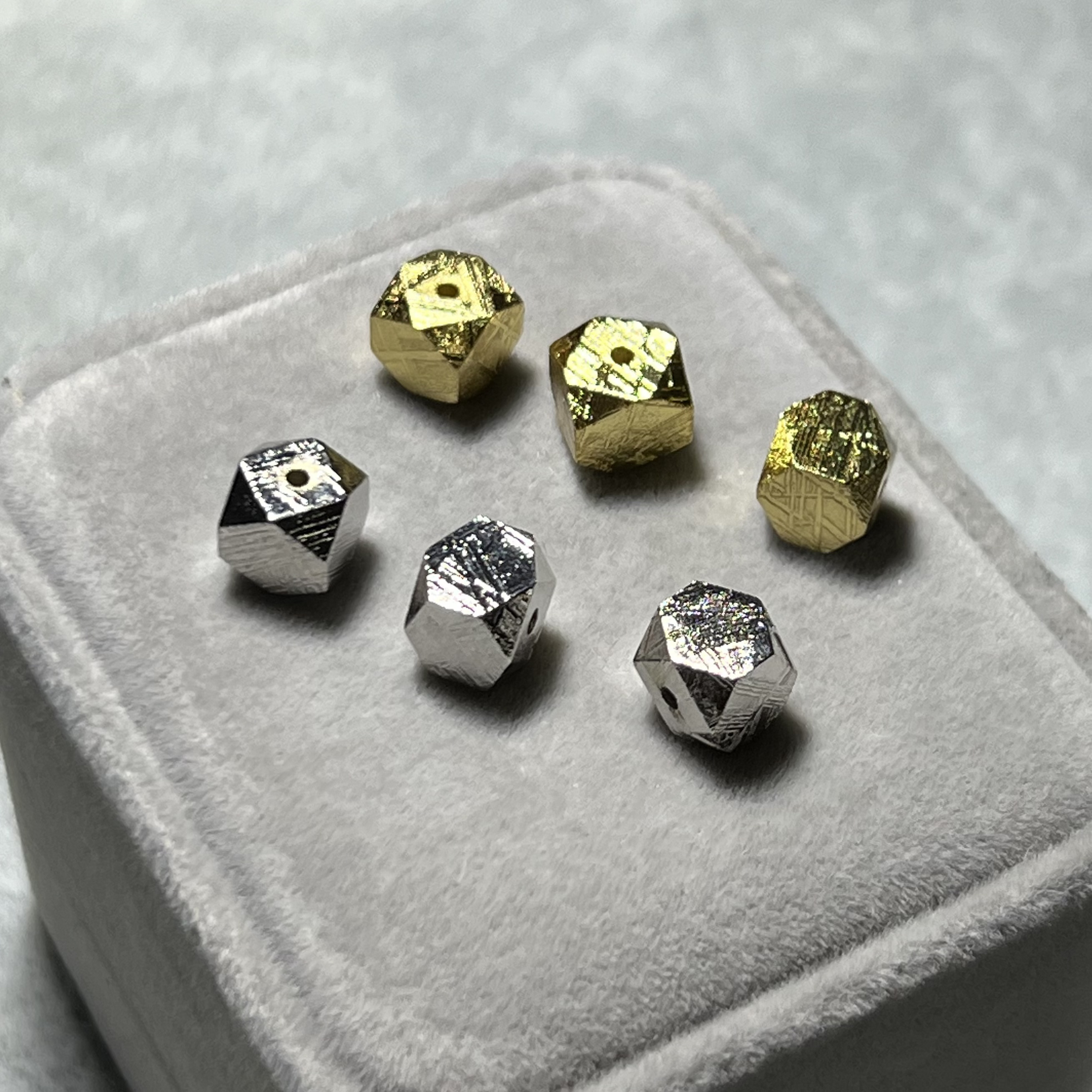 瑞典天鐵隕石八角單珠6mm