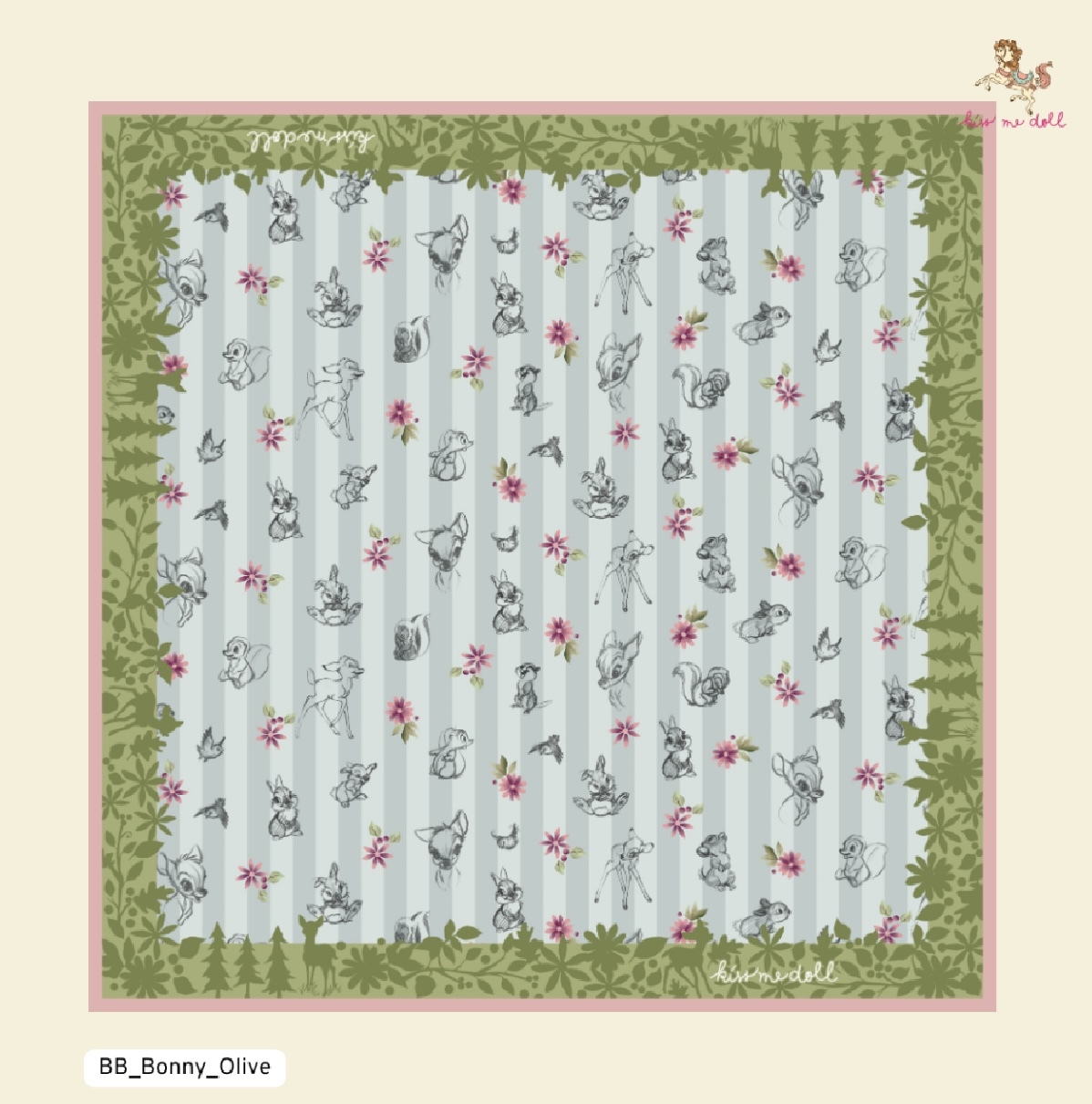 KISS ME DOLL - 真絲絲巾 ( BAMBI )