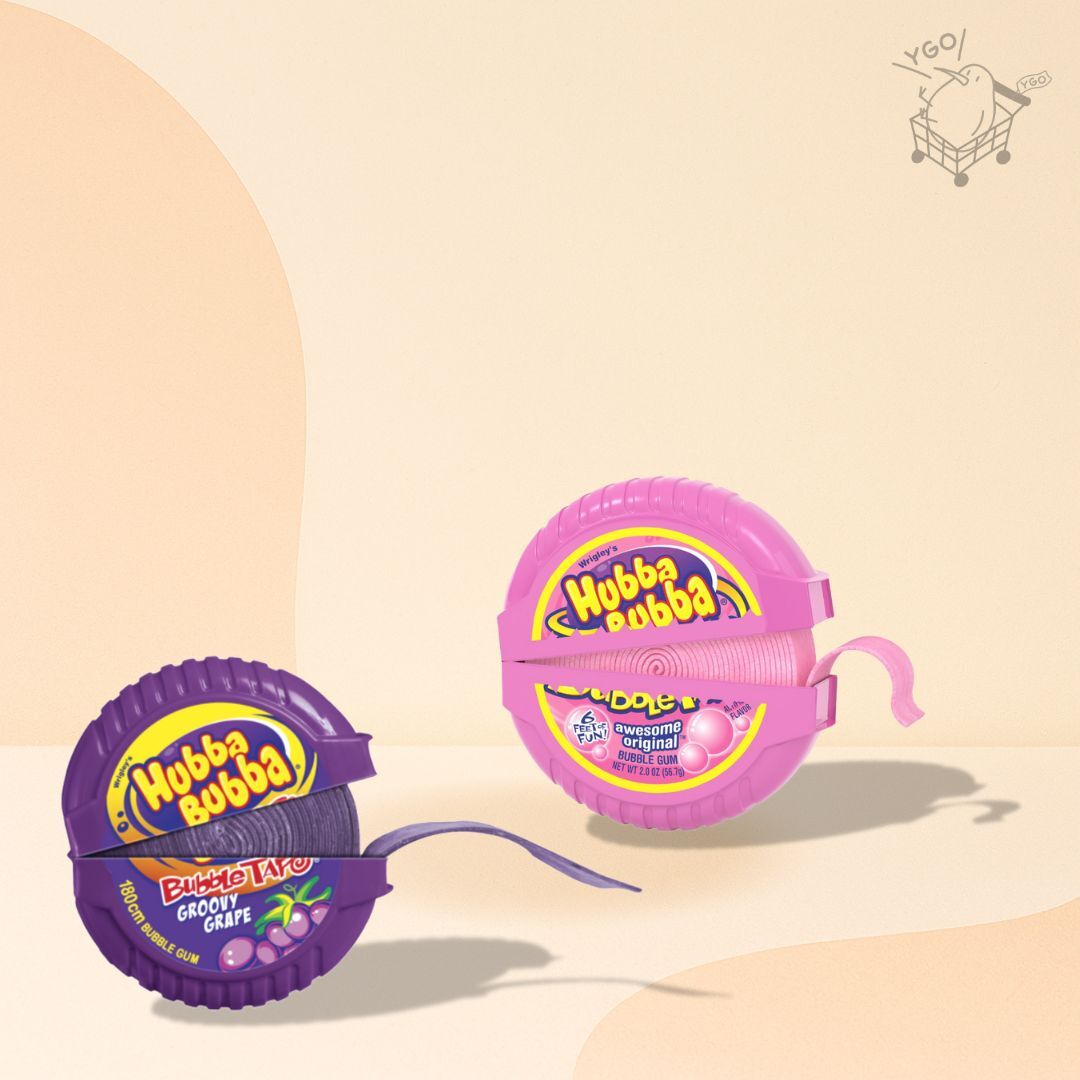 Hubba Bubba 泡泡膠帶口香糖 - 原味 & 葡萄