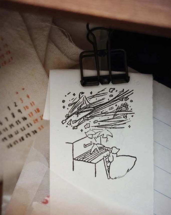 山泥泥．Whispers Unfolding & Star Star Night木頭印章 共2款