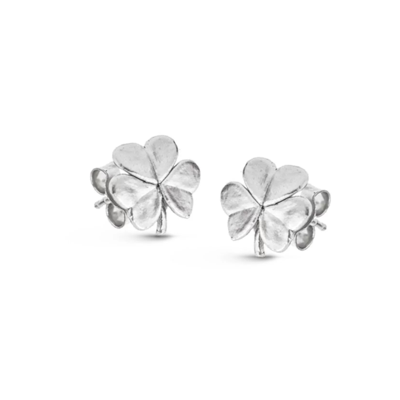 1TA0524-392 THALLO Fortuna Trefoil Earrings Mini XS Studs Sterling Silver #s853a (A-SK-E)
