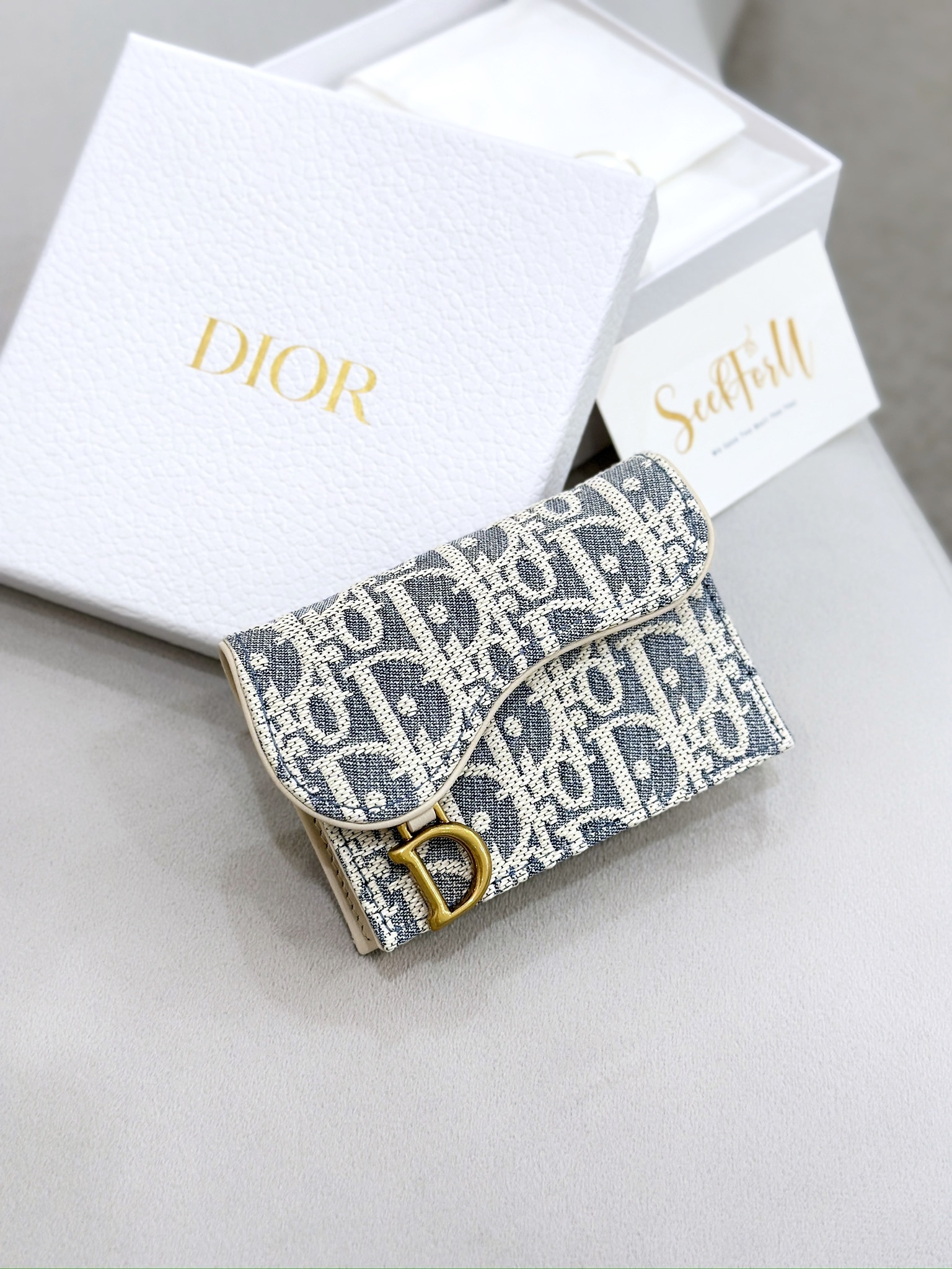 DIOR Saddle Bloom Cardholder