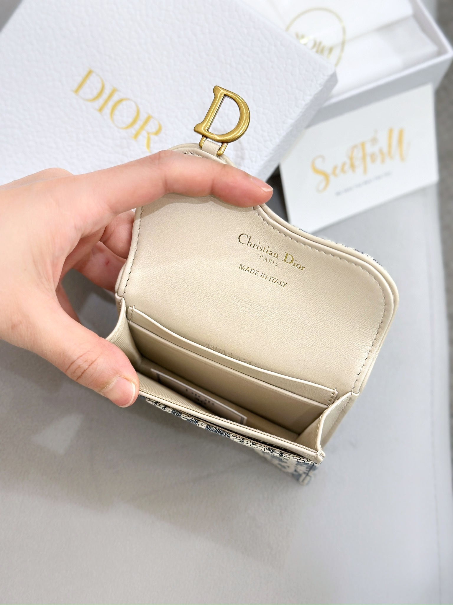 DIOR Saddle Bloom Cardholder