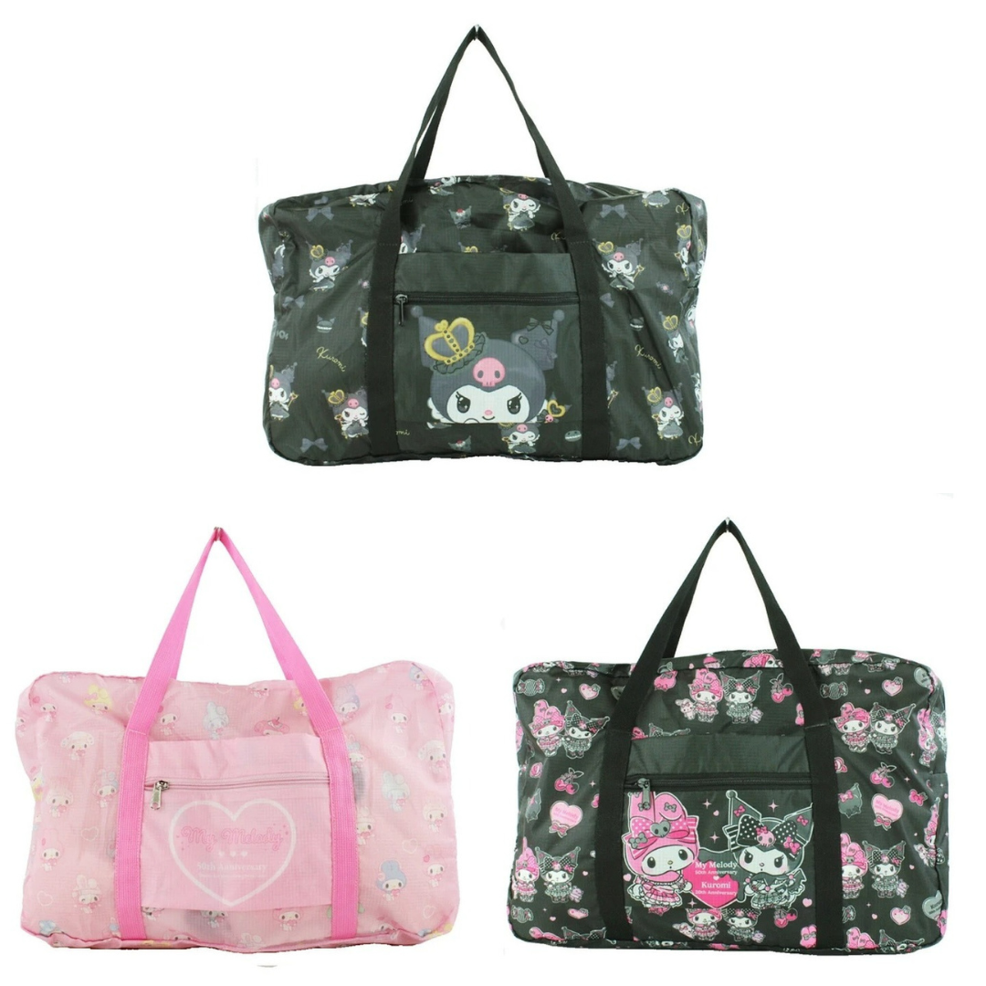 日本 Kuromi 20周年 + My Melody 50周年 可摺疊手提行李袋