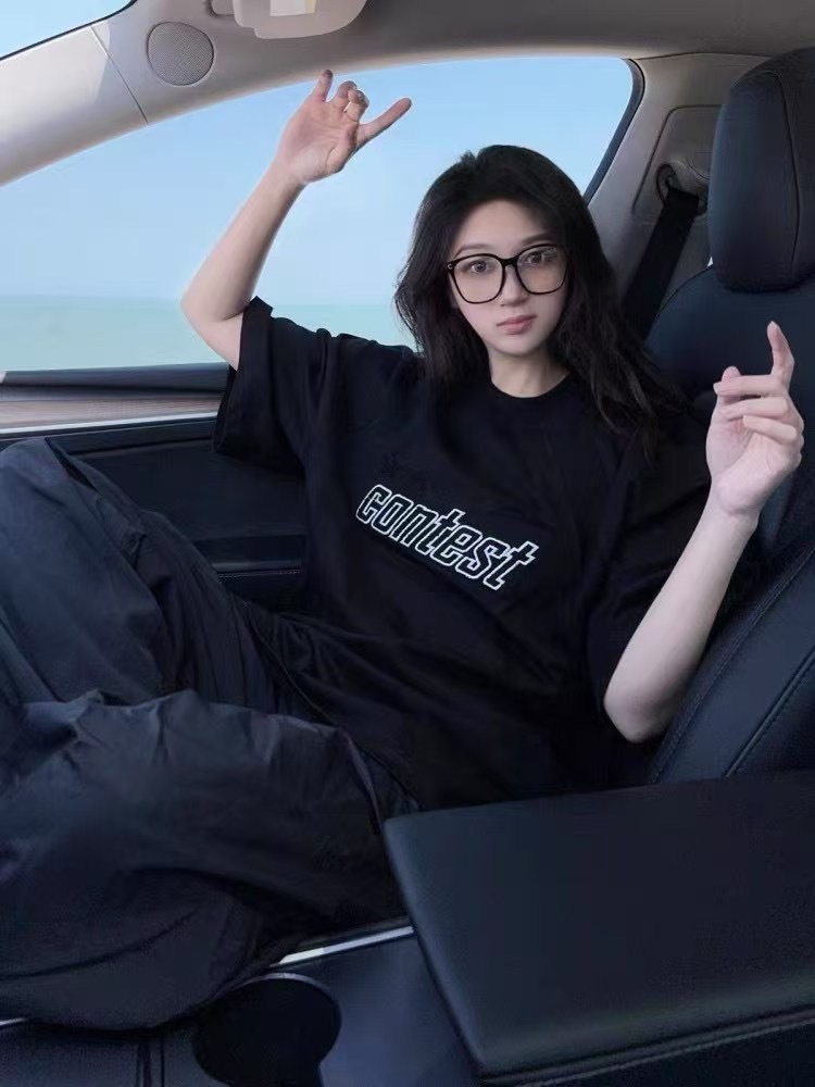 海外連線 gonow 復古 美式 工藝 字母 毛巾繡 重磅 短t xy2555