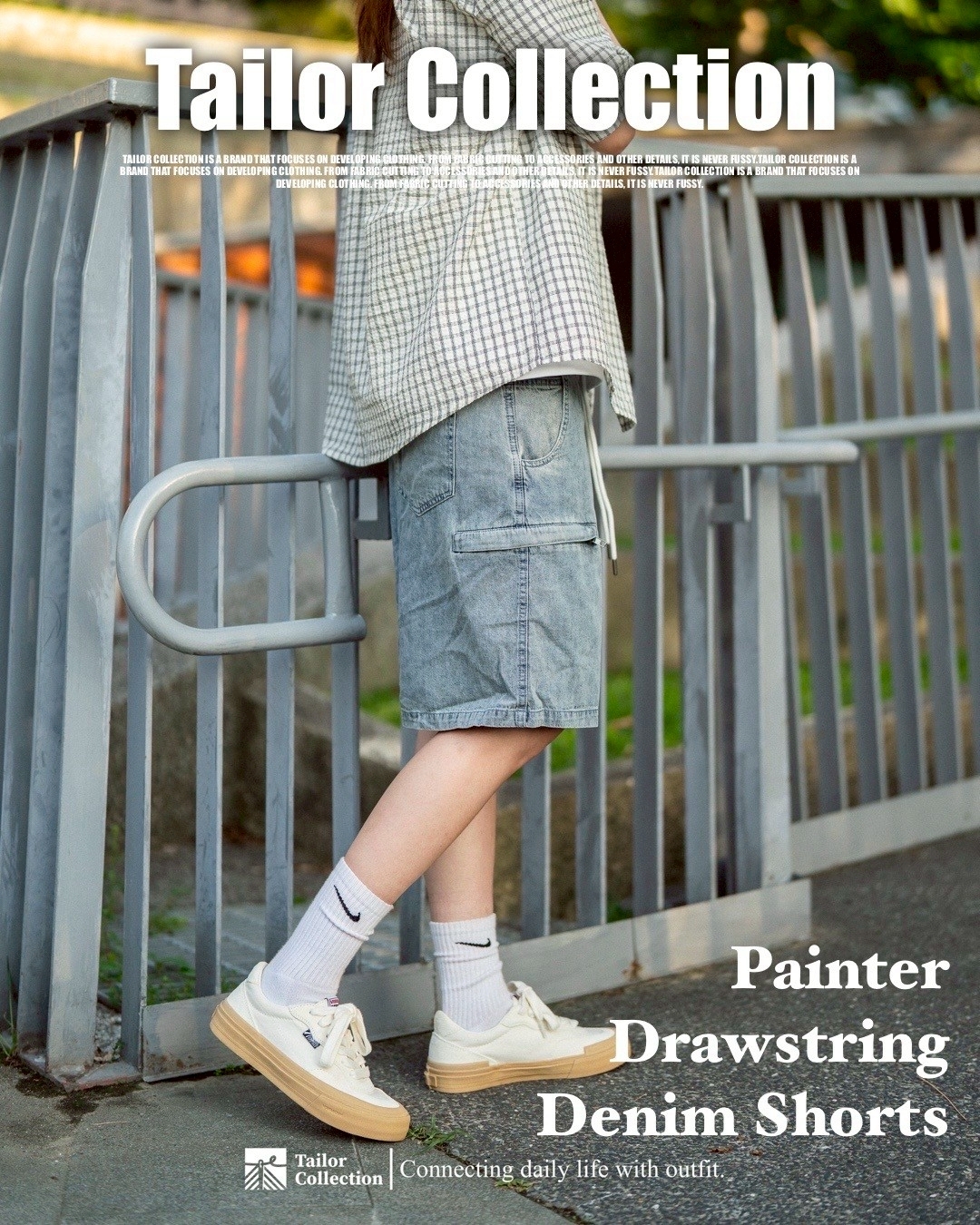 #現貨 Tailor collection 自製款 畫家水洗 抽繩 牛仔短褲 6605