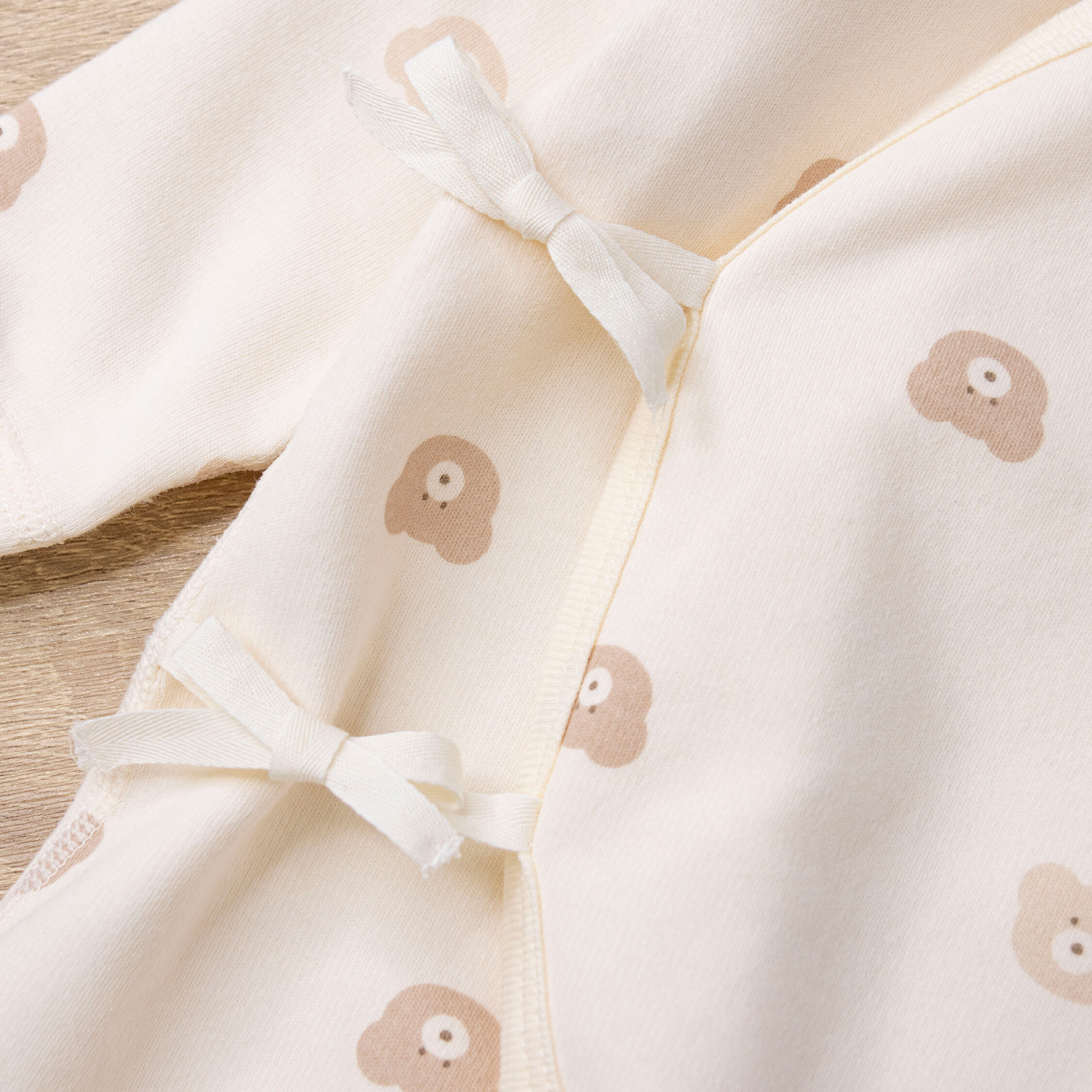 純淨系列【T3072】可愛星星熊熊棉柔長袖連身衣