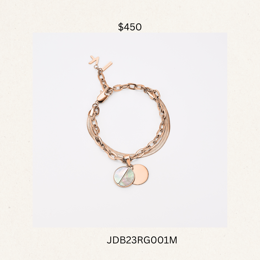 Duality Bracelet Rose Gold-JDB23RG001M(購買同分類商品1件75折，2件7折優惠) -M
