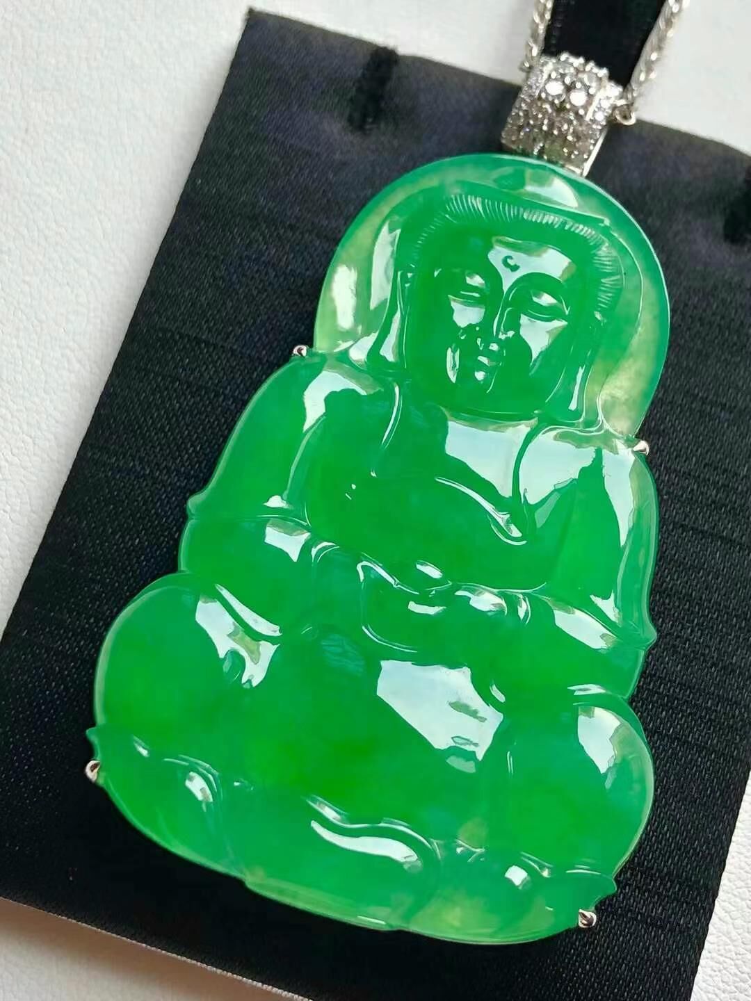 翡翠觀音吊墜,天然翡翠A玉, 緬甸玉, Jade, Jadeite