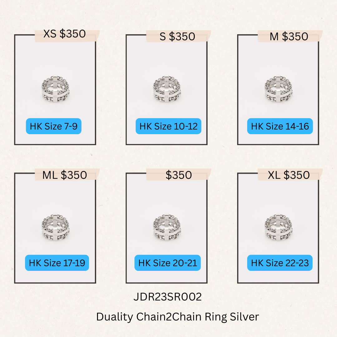 Duality Chain2Chain Ring Silver -JDR23SR002(購買同分類商品1件75折，2件7折優惠) -M
