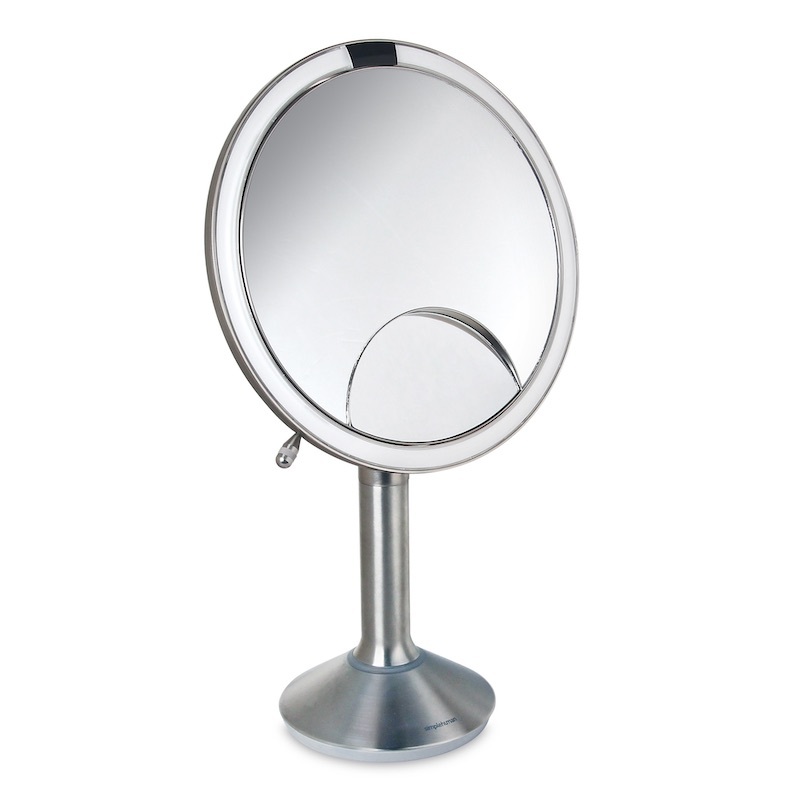 美國品牌SIMPLEHUMAN 8" 三合一自動感應座檯鏡 (1x, 5x, 10x) 拉絲銀【香港行貨】  -ST3024