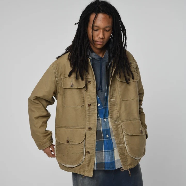 LAST PCS: BOWWOW WARDEN JACKET - KHAKI AGING SIZE XL PRE ORDER ITEM (預訂中)