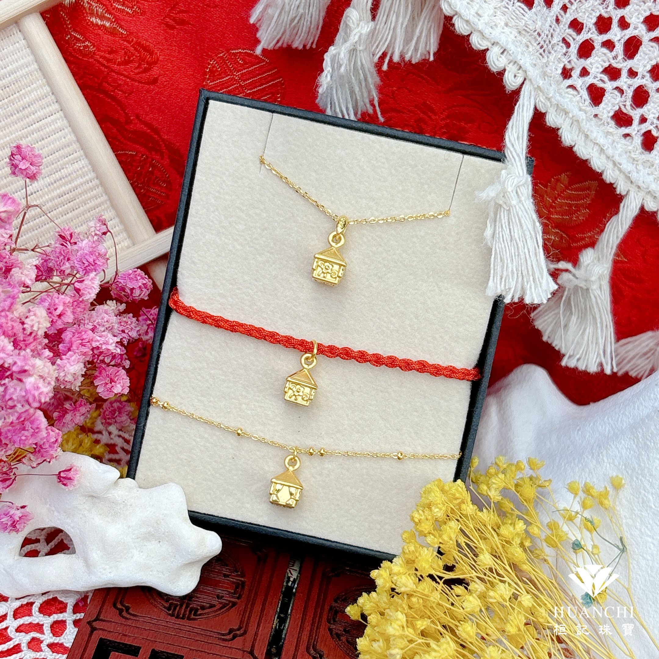 白沙屯媽祖 媽祖神轎(迷你) 黃金項鍊/黃金手鍊/編織金手鍊