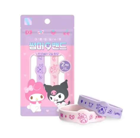 Sanrio 防蚊手帶 1包2條-Kuromi x My Melody