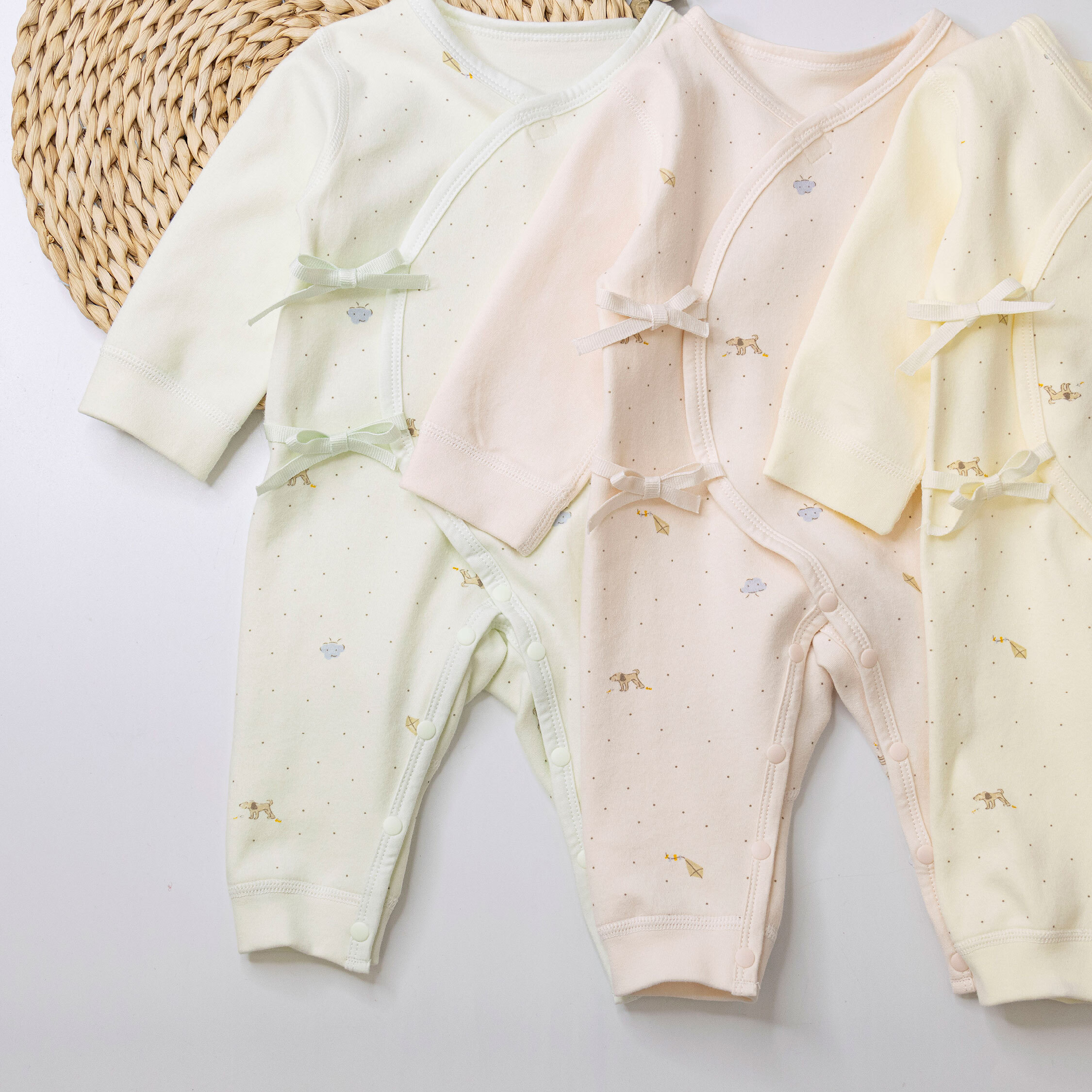 純淨系列【T3065】淘氣狗狗放風箏長袖連身衣＊三色