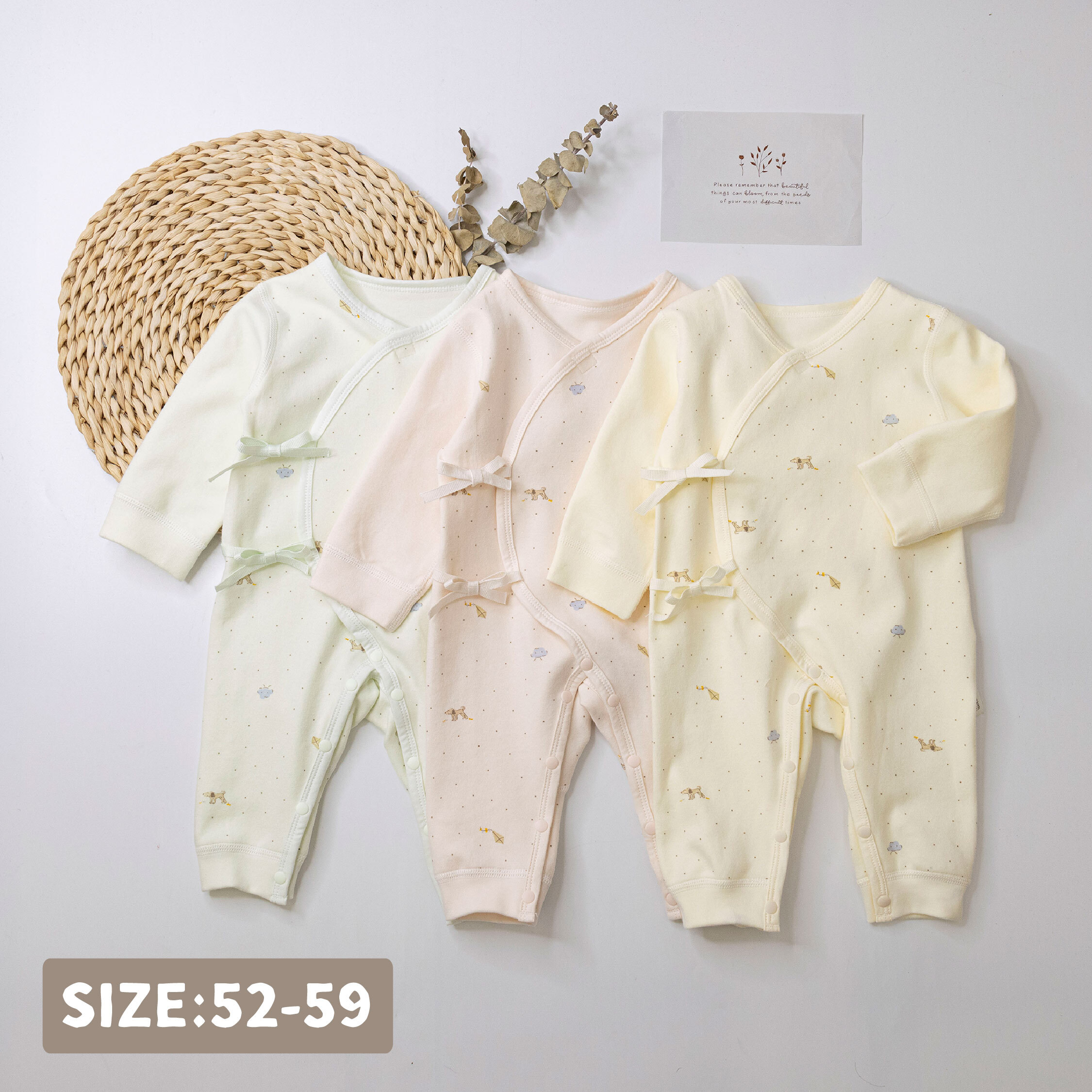 純淨系列【T3065】淘氣狗狗放風箏長袖連身衣＊三色