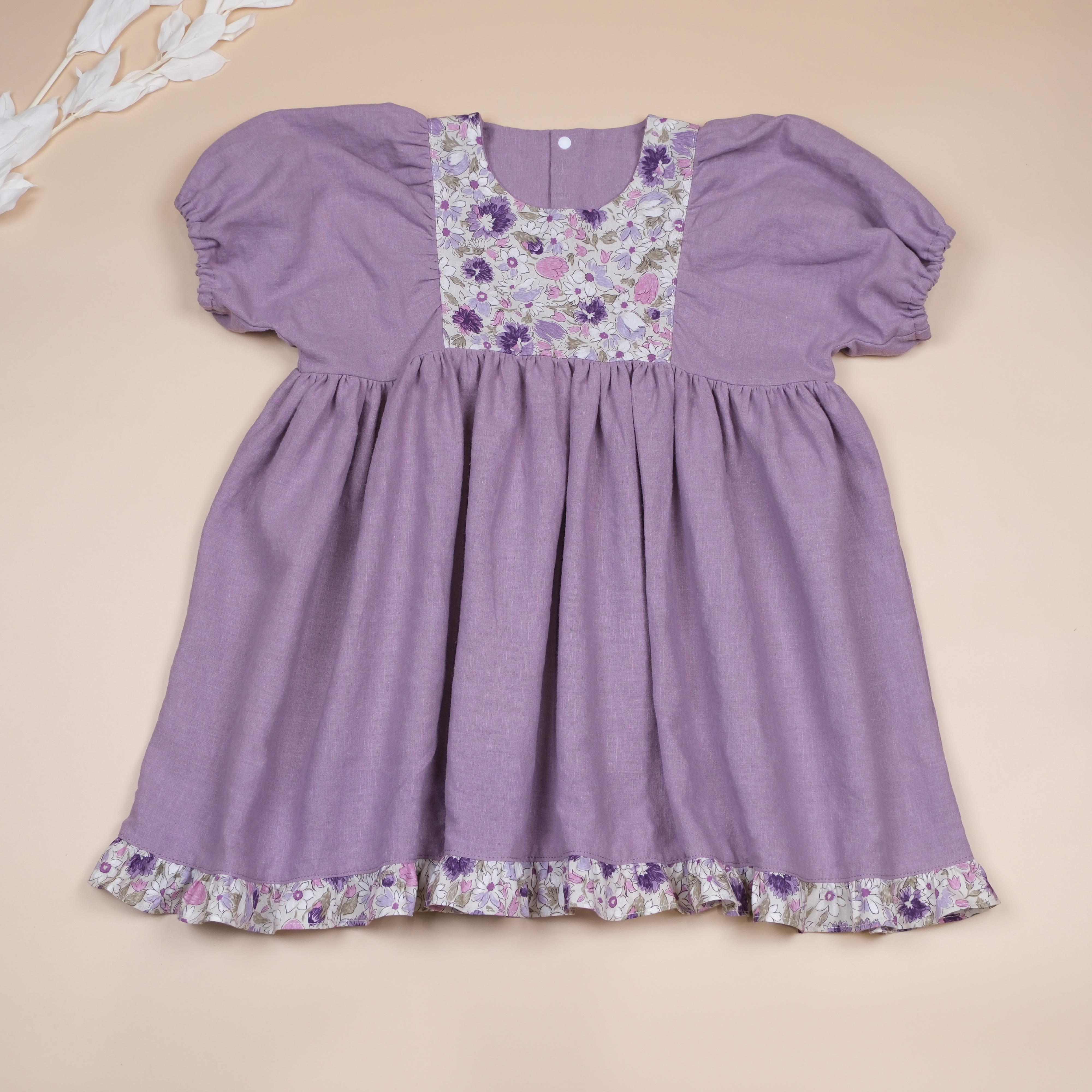 花語時光 Hanakotoba ⟡ 暮霞丁香 ⟡ 手作女童半袖洋裝