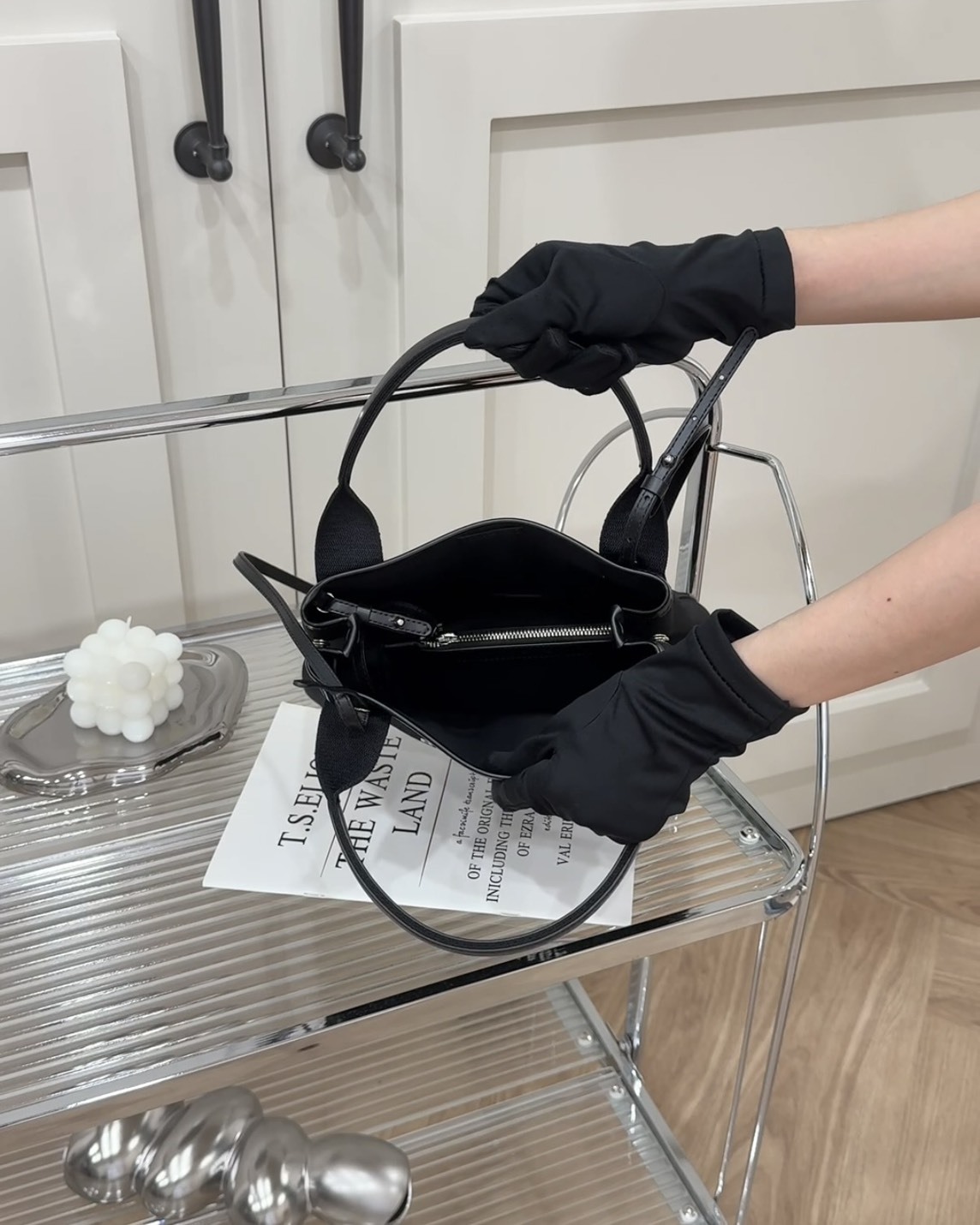 BALENCIAGA｜NAVY XS CABAS帆布托特包 黑色