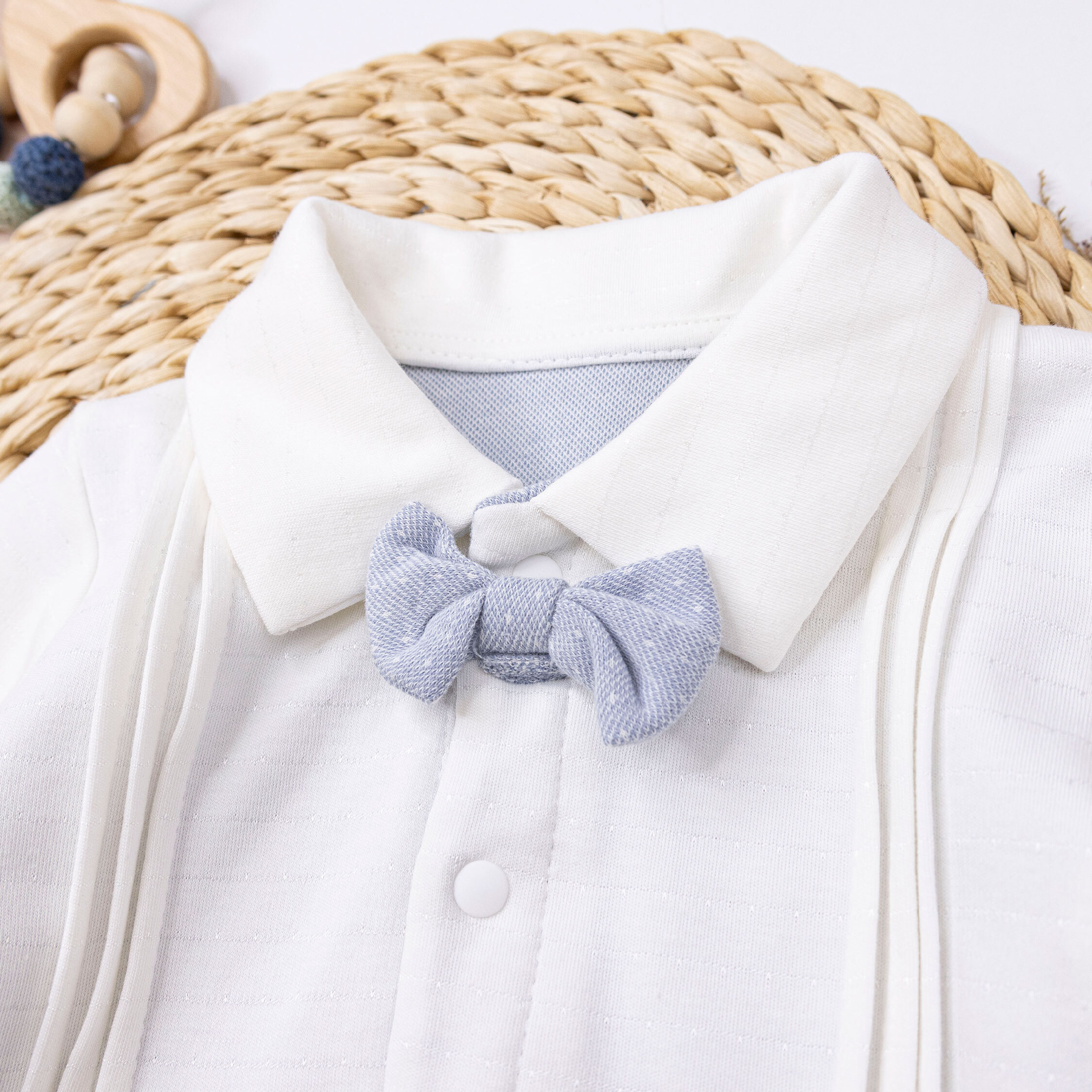 純淨系列【T3068】帥氣紳士狗狗棉柔長袖連身衣