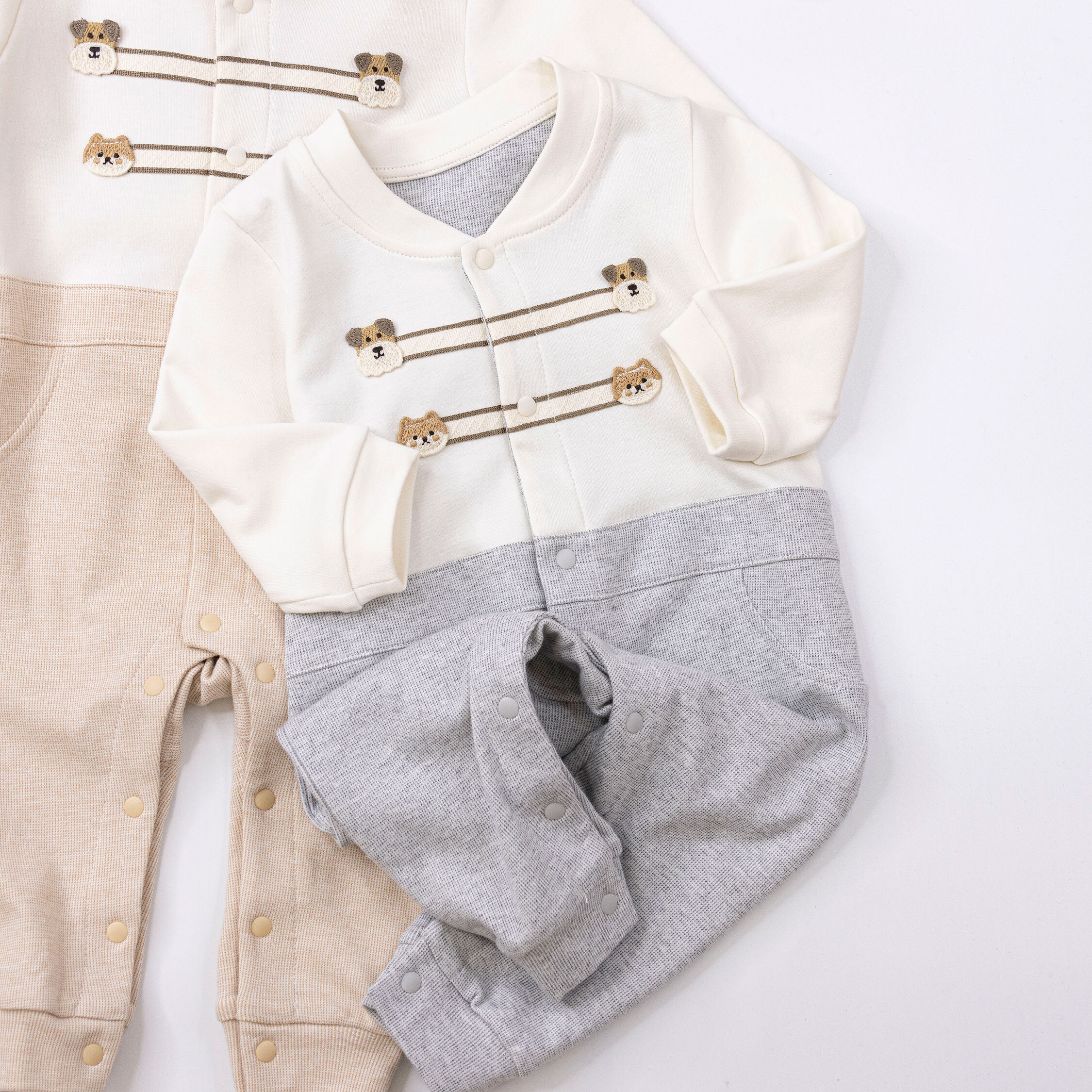 純淨系列【T3069】狗狗好朋友長袖連身衣＊二色