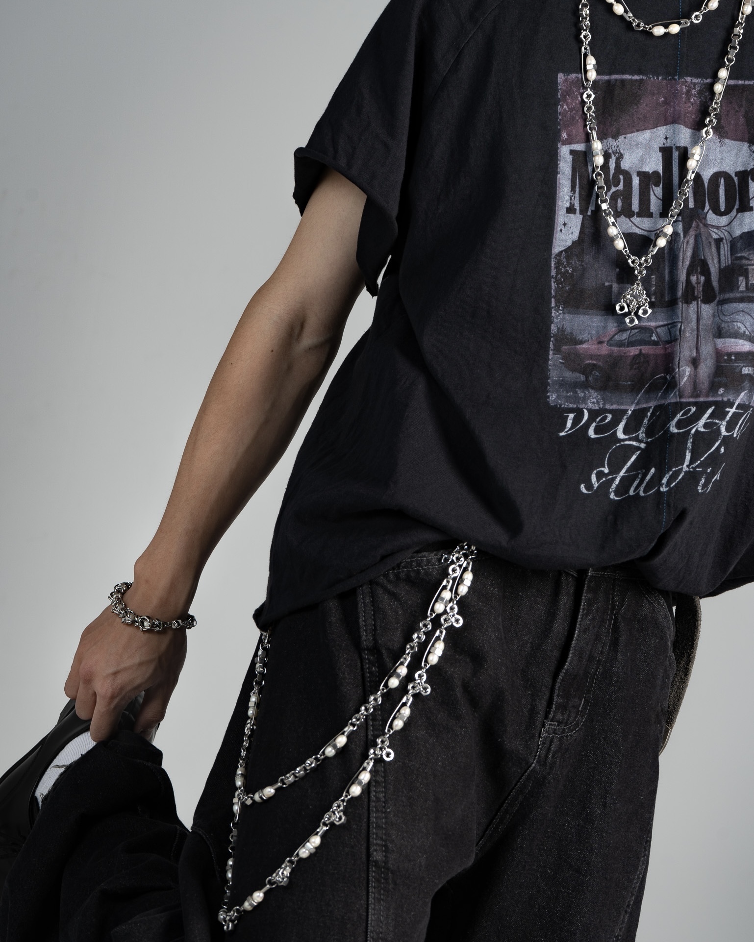 LZ.Studio 珍珠雙層款褲鍊