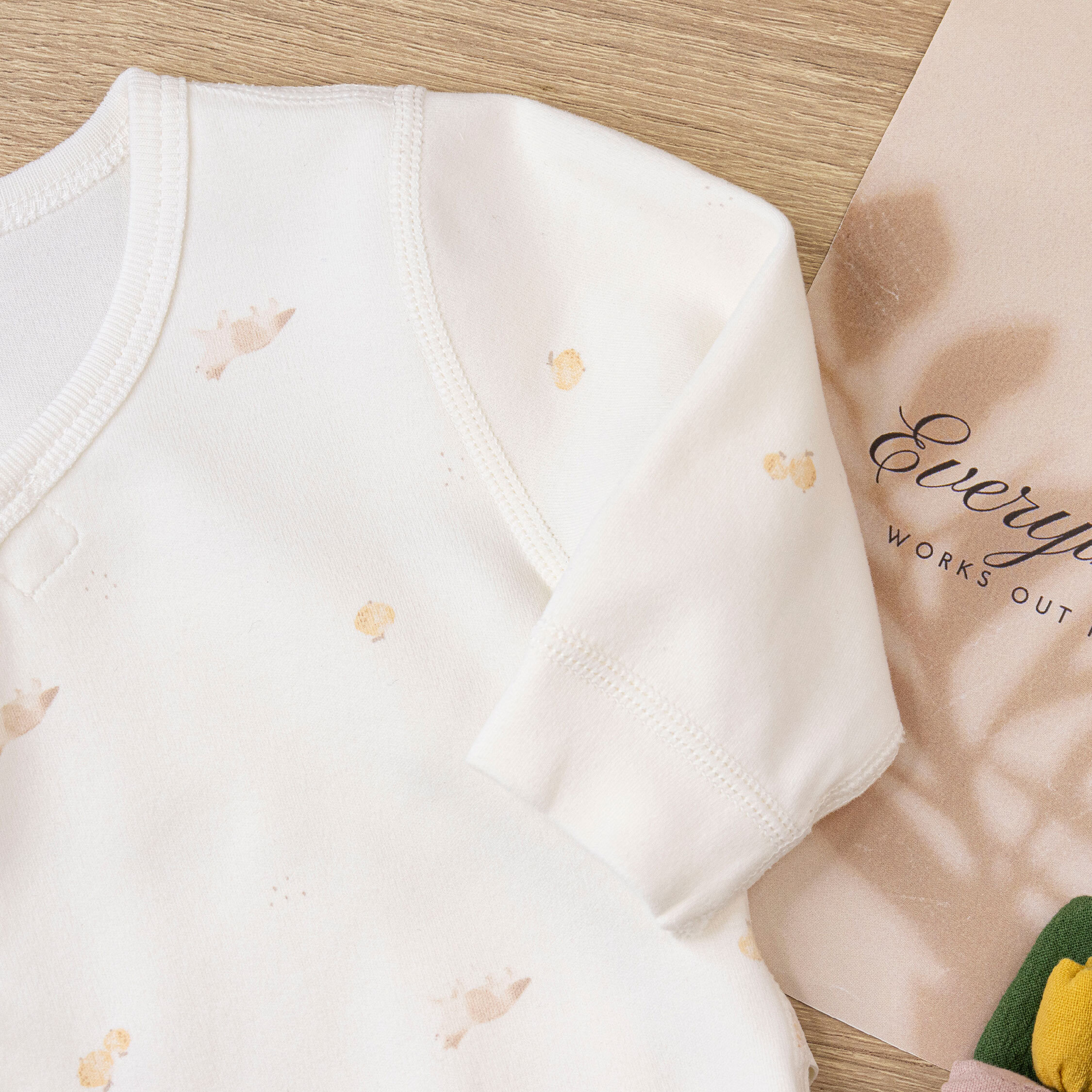 純淨系列【T3055】橘子狗狗棉柔長袖包屁衣