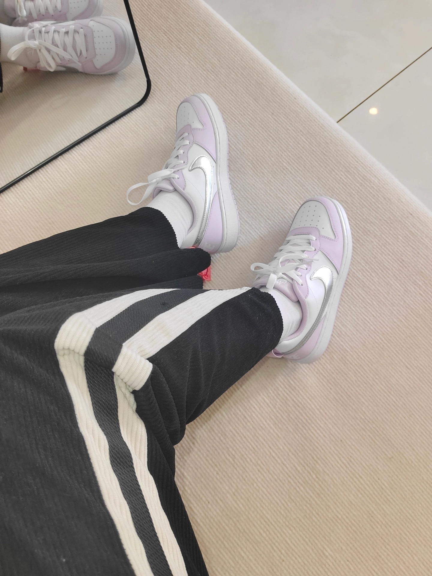 Nike Court Borought Low 2 粉紫色 粉白色 銀勾 Y2k 復古 板鞋 大童款 IH0407-530/預購