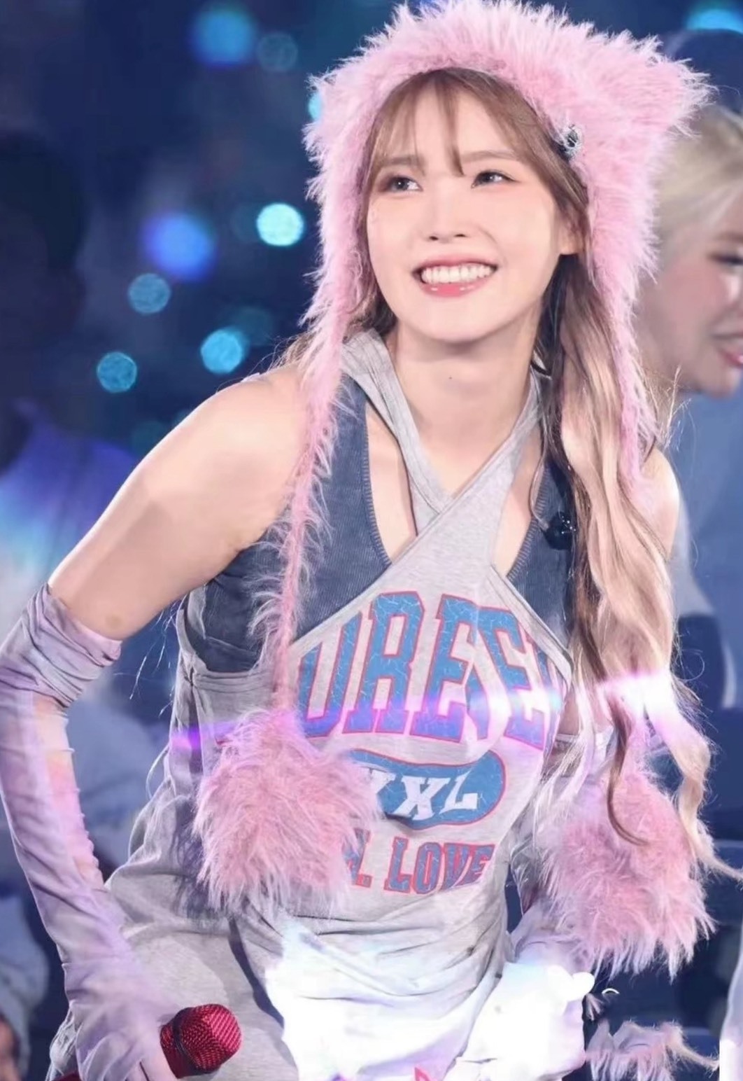 DIESEL 女款灰色掛脖不對稱背心 IU同款 歐美風 辣妹風