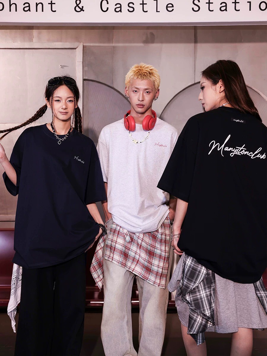 MANYS 美式 英文草寫 重磅 棉質 上衣 #短袖