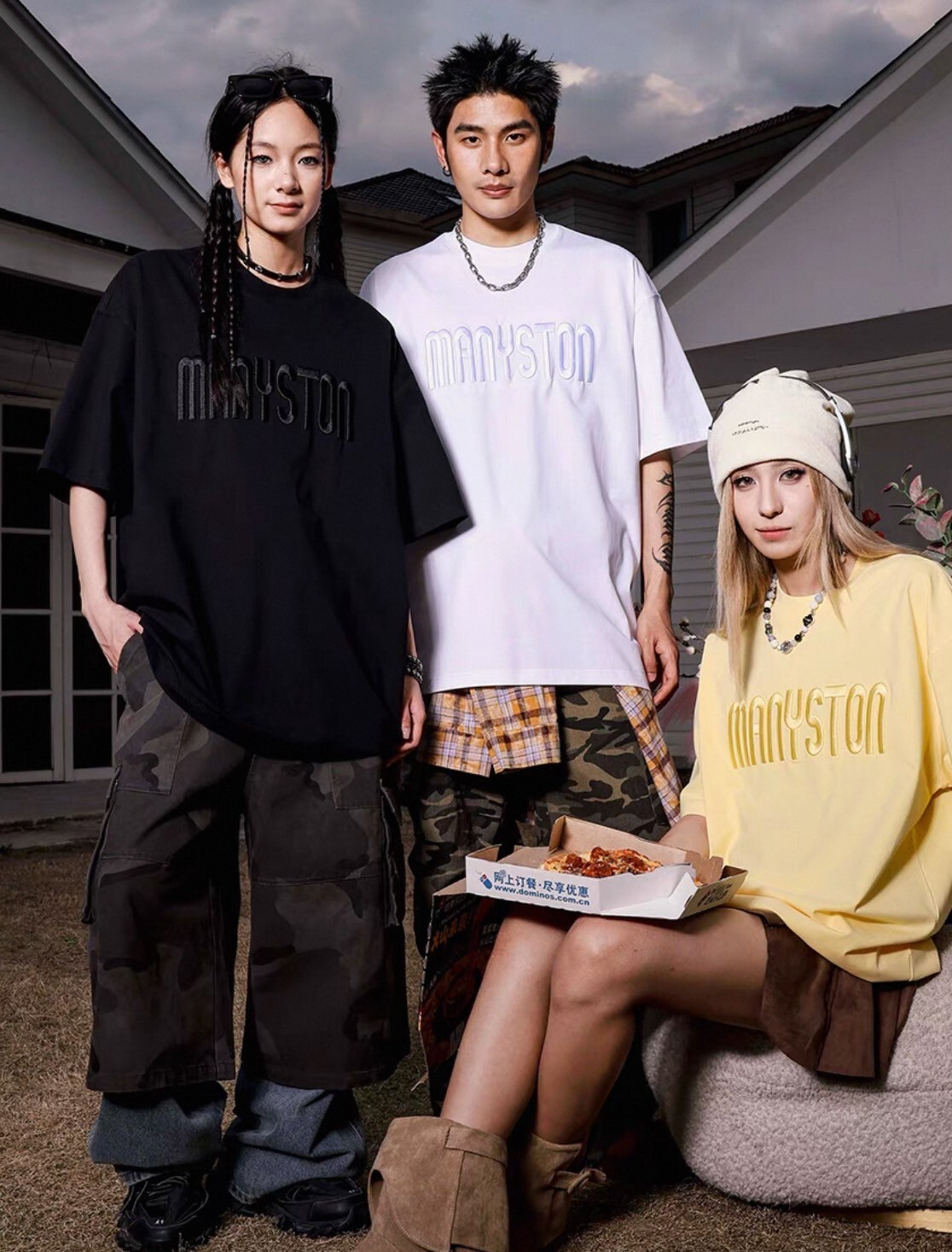 HANYS 重磅 大英文字 設計 上衣 #短袖