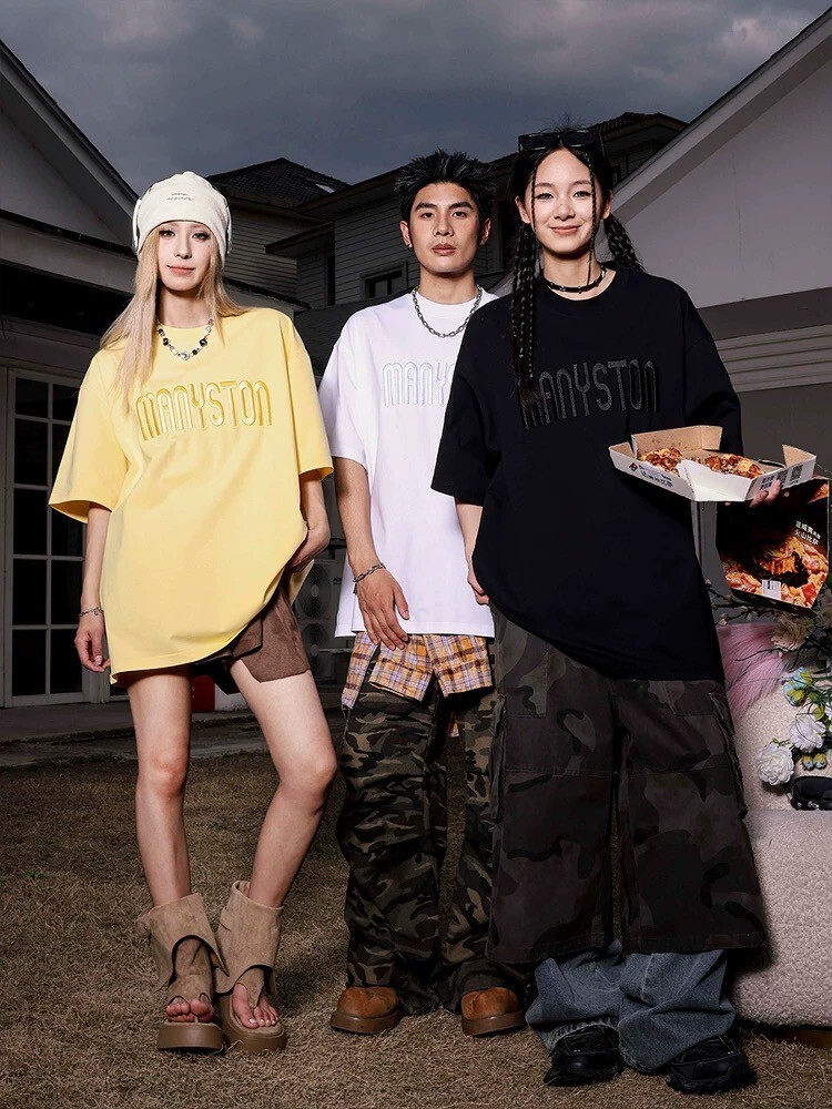 HANYS 重磅 大英文字 設計 上衣 #短袖