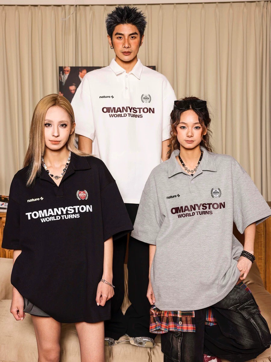 HANYS 美式 polo衫 重磅 賽車風 上衣 #短袖