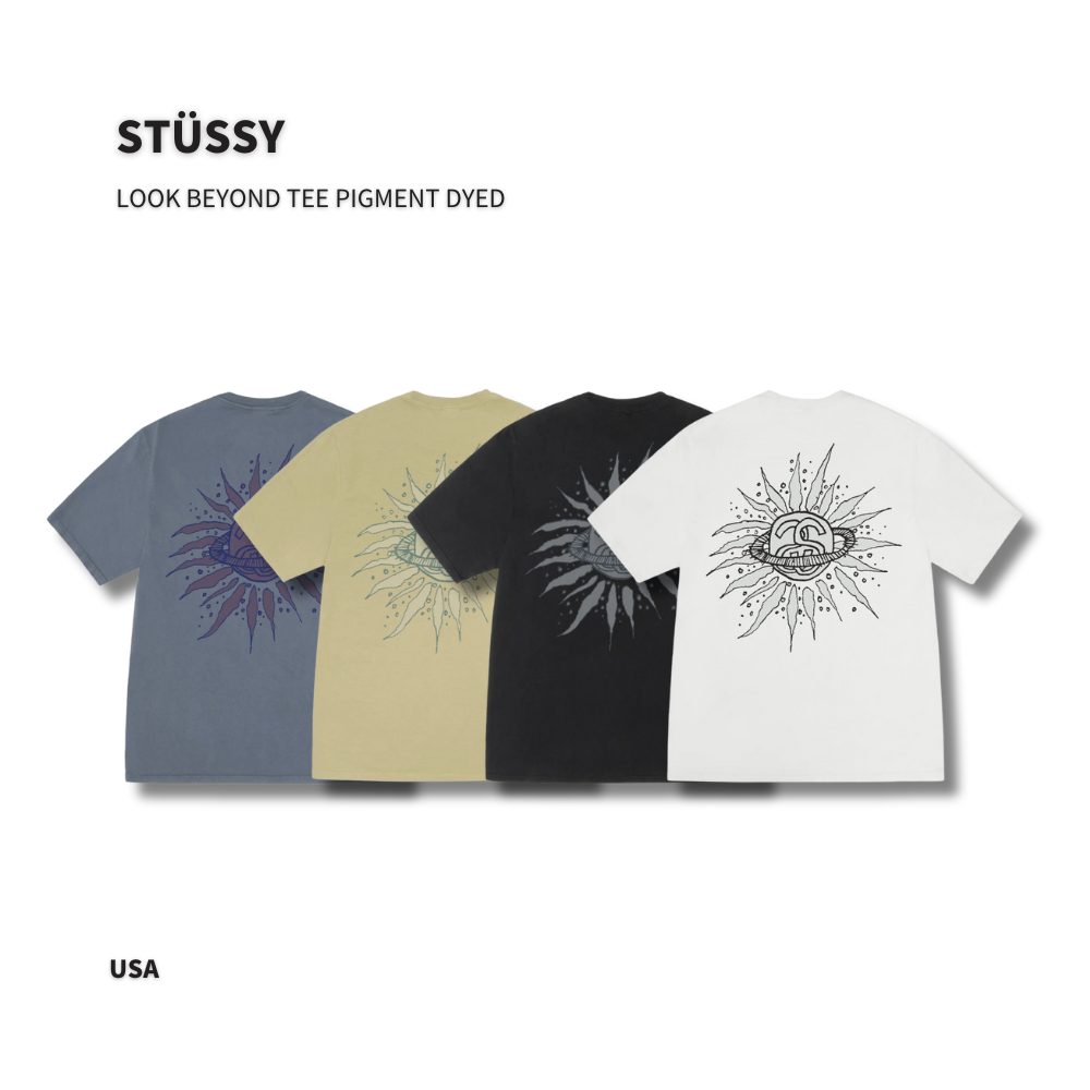 "現貨" Stussy 25SS LOOK BEYOND TEE PIGMENT DYED 星球
