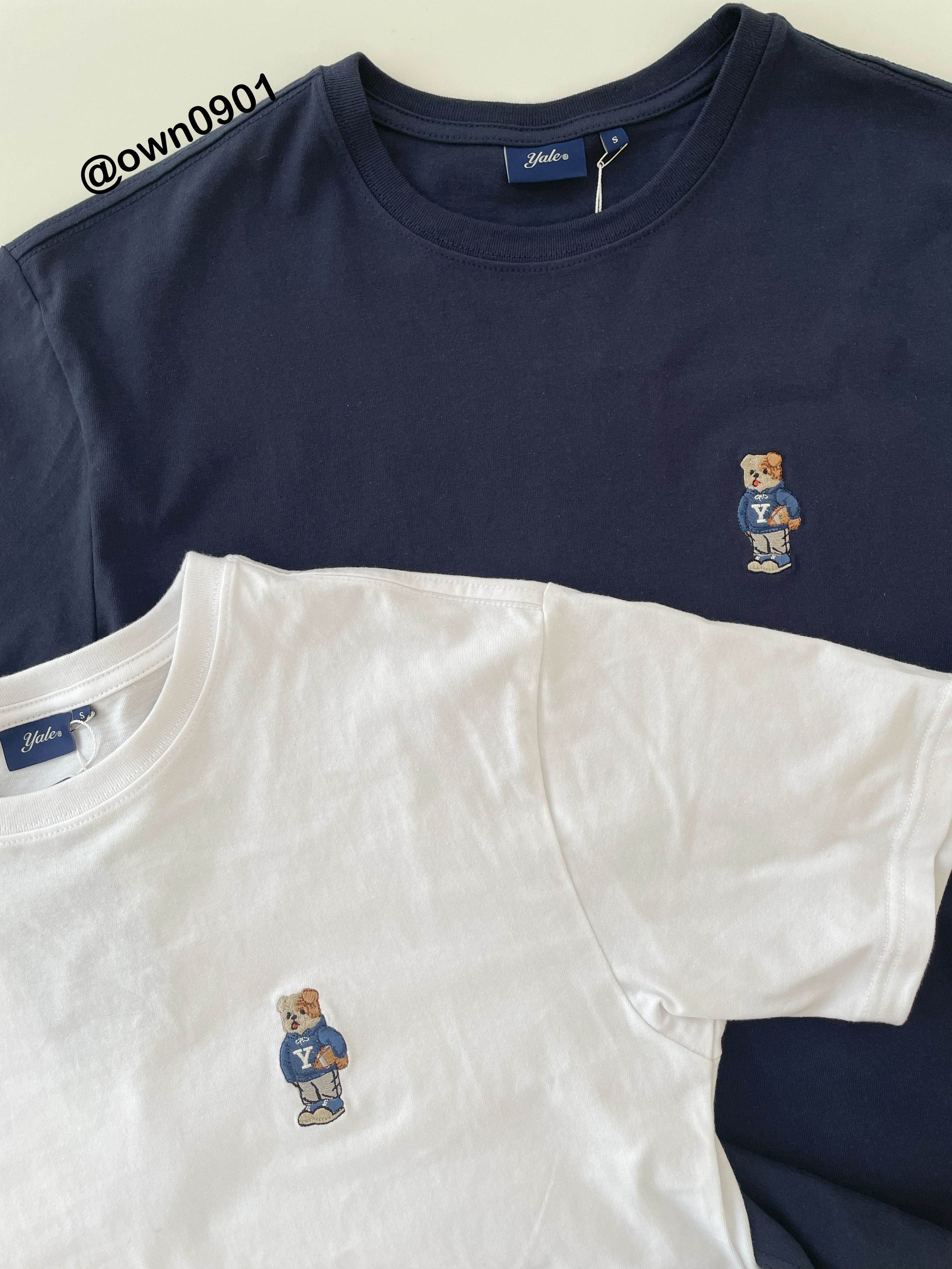 【OWN】YALE 短袖上衣 棉質 厚磅 寬鬆 舒適 夏季服飾 不分男女 黑色 海藍 白色 條紋