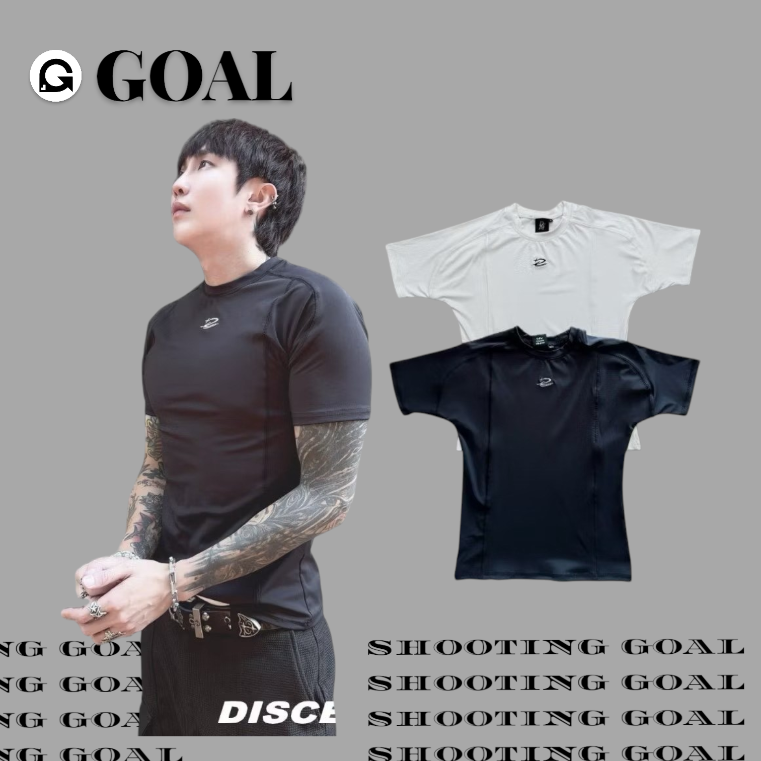 (GOAL) DCM 緊繃黑科技 健身 速乾 彈性短袖
