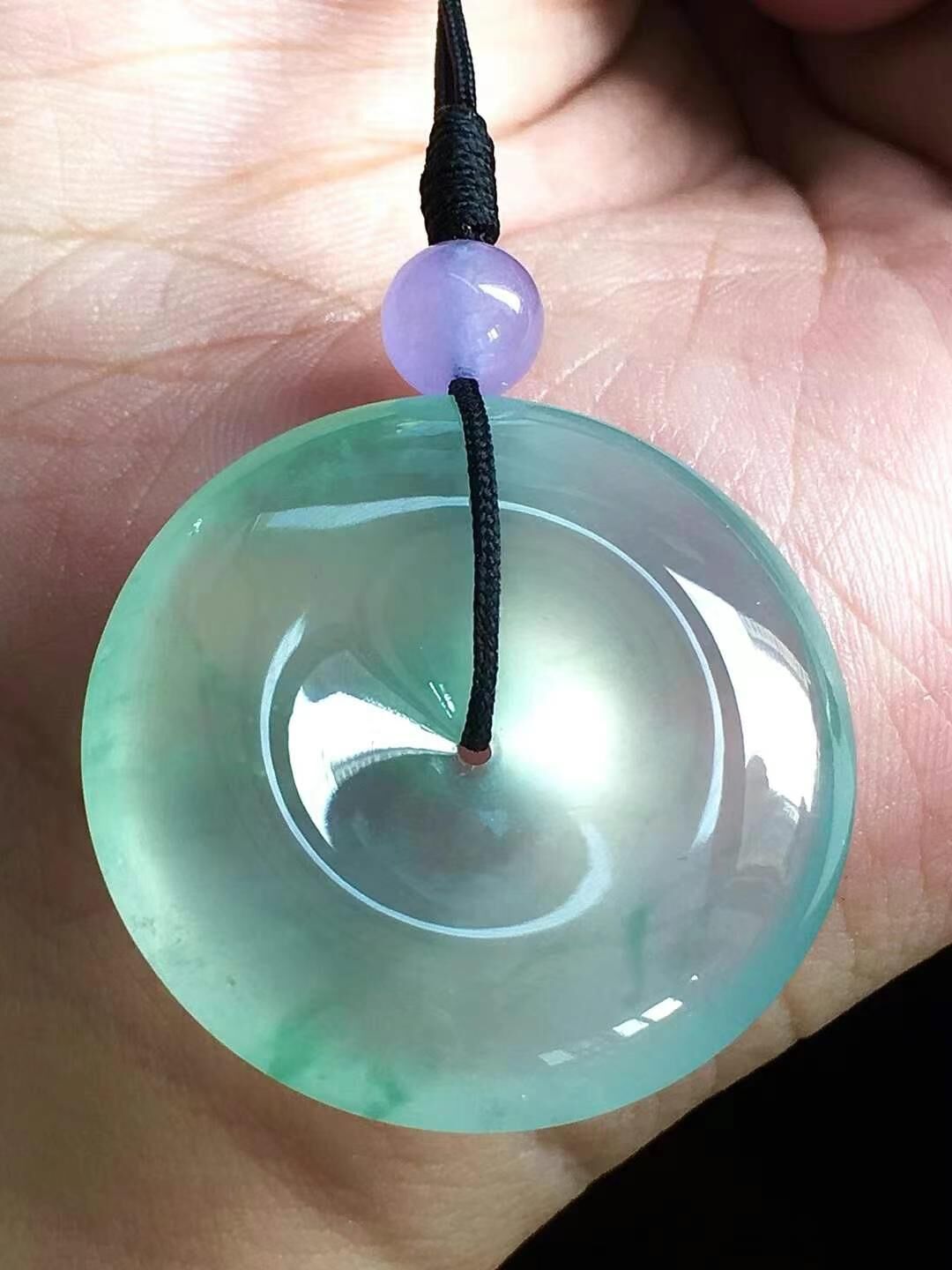 翡翠平安扣 (28.8mm直徑),天然翡翠A玉, 緬甸玉, Jade, Jadeite