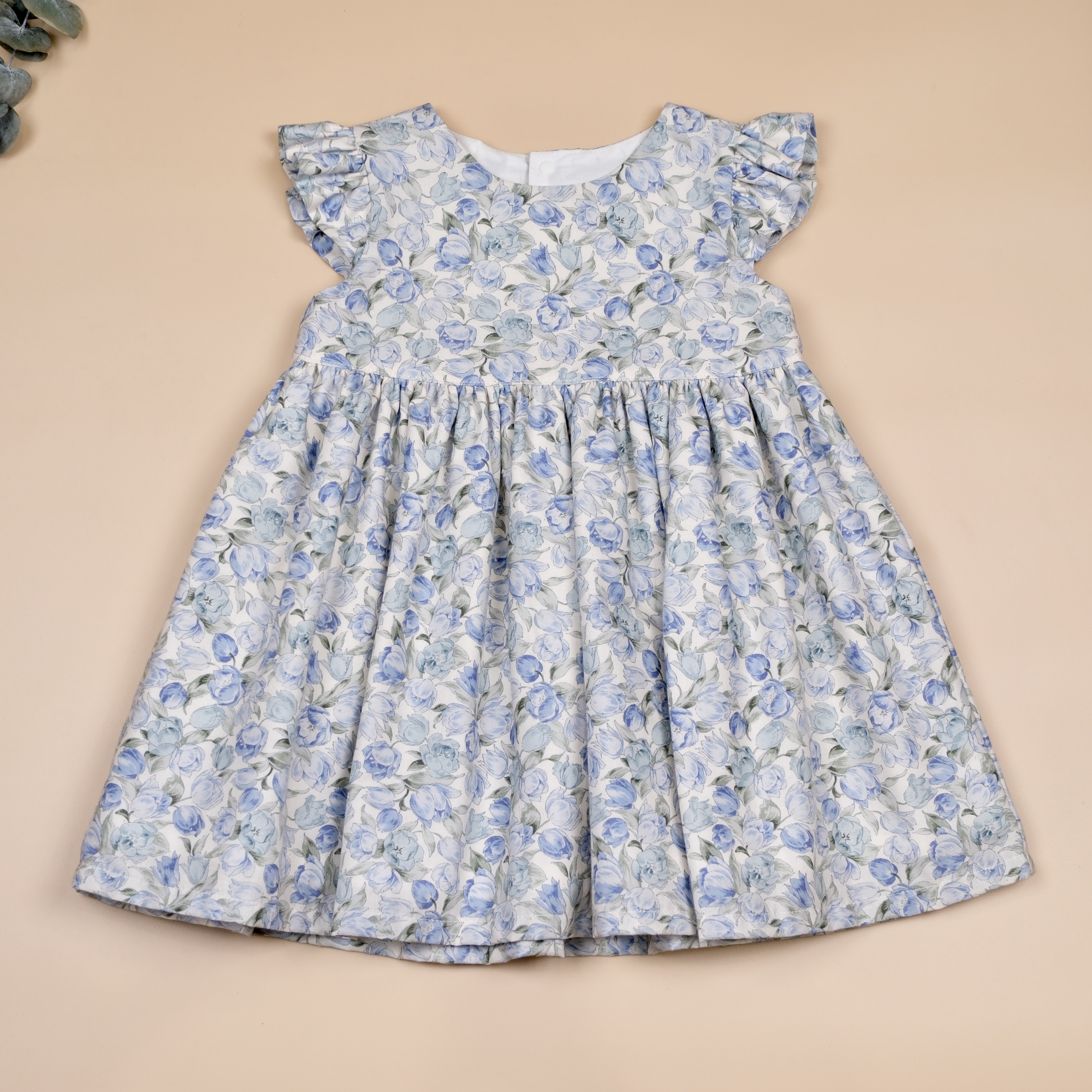 花霧輕語 ❊ 藍色鬱金香 ❊ 飛袖女童洋裝
