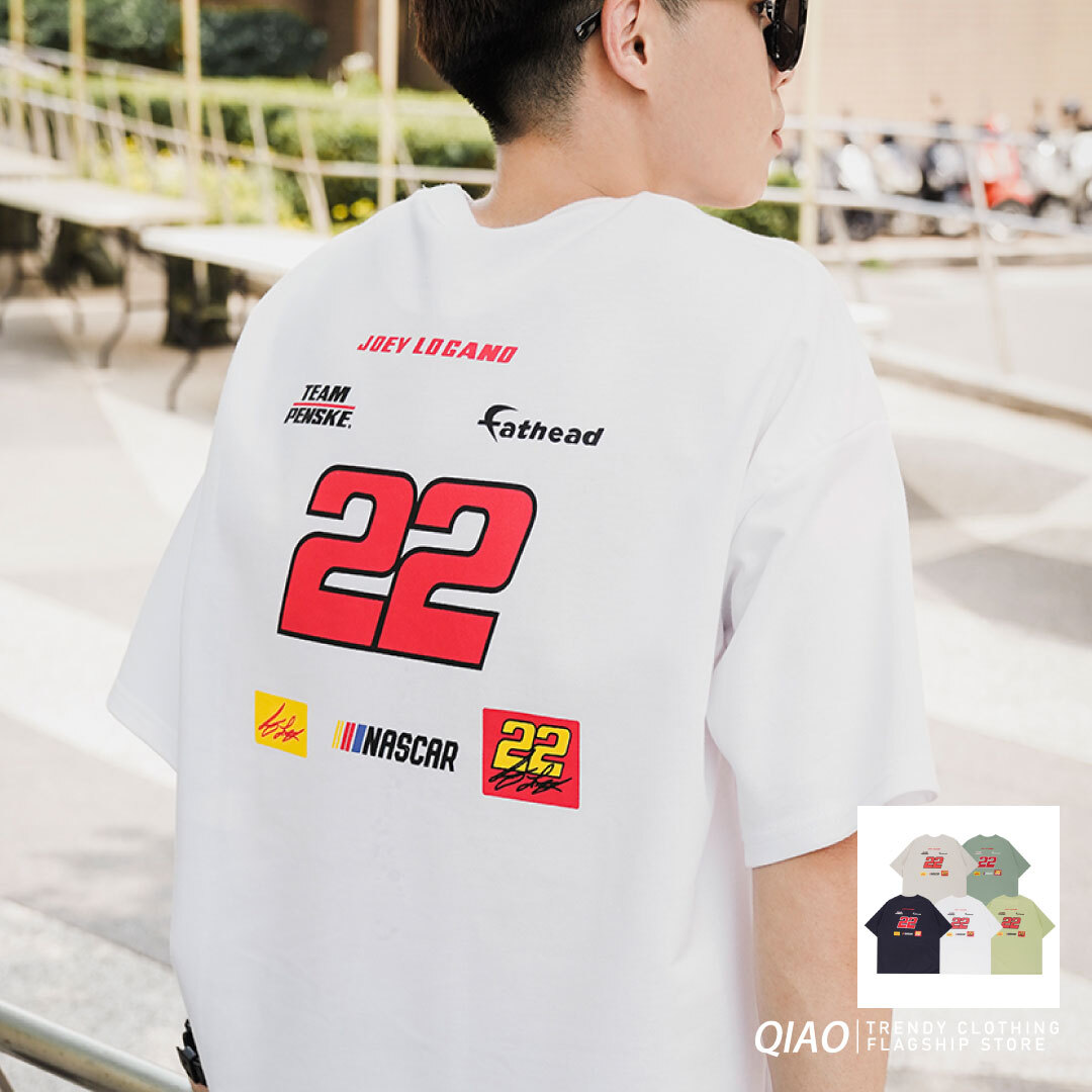 QIAO - 22賽車風 印花短Tee
